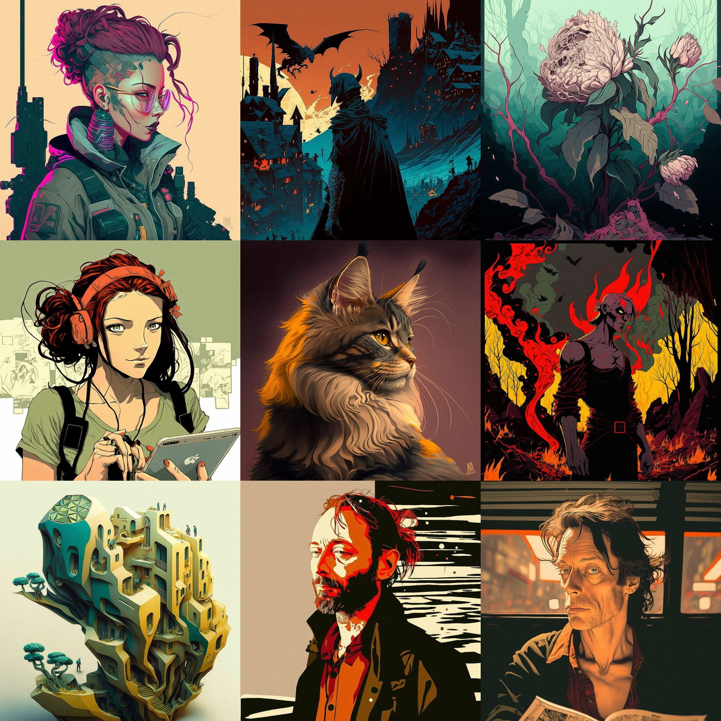 Asaf Hanuka style, Midjourney V4: cyberpunk character by Asaf Hanuka