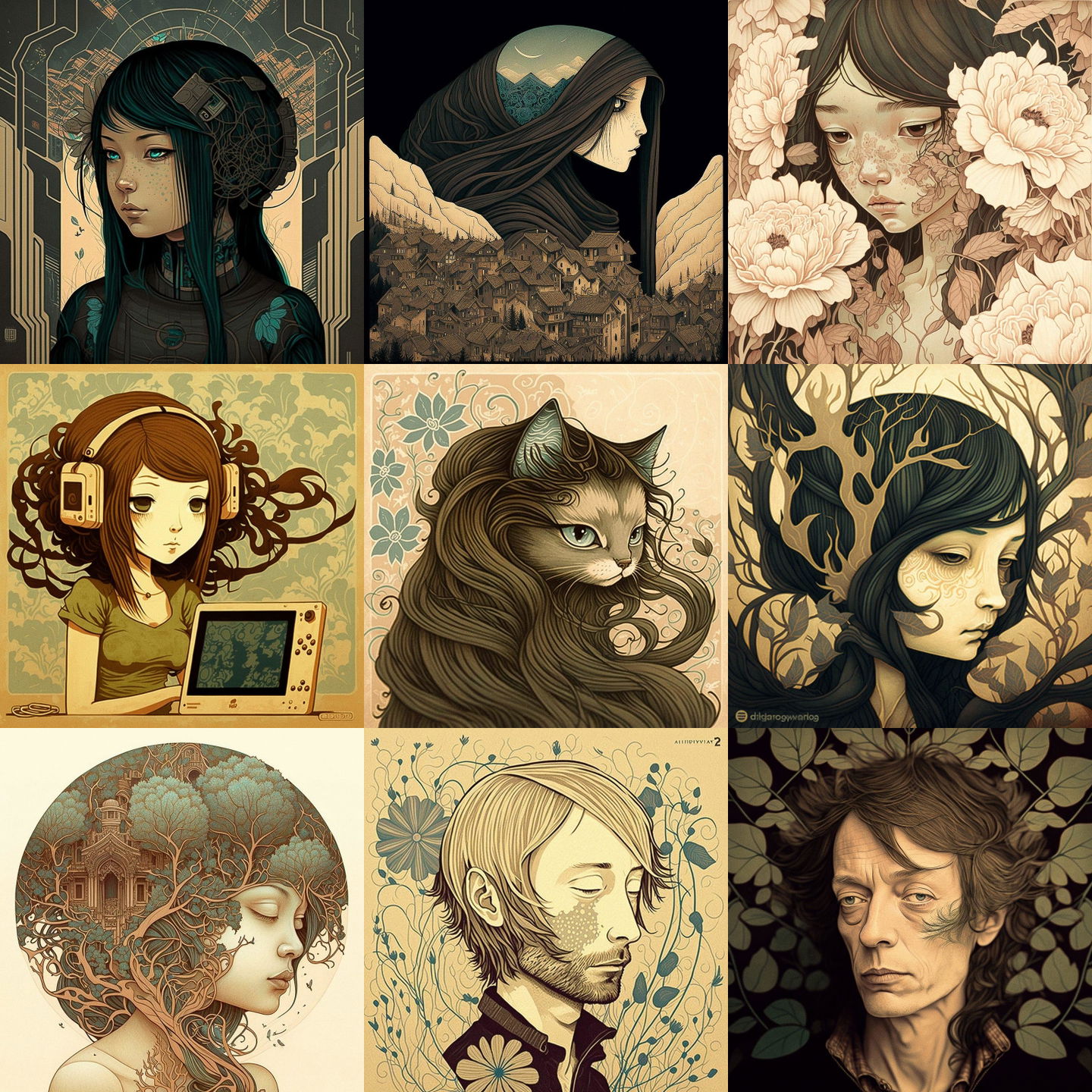 Audrey Kawasaki style, Midjourney V4: cyberpunk character by Audrey Kawasaki