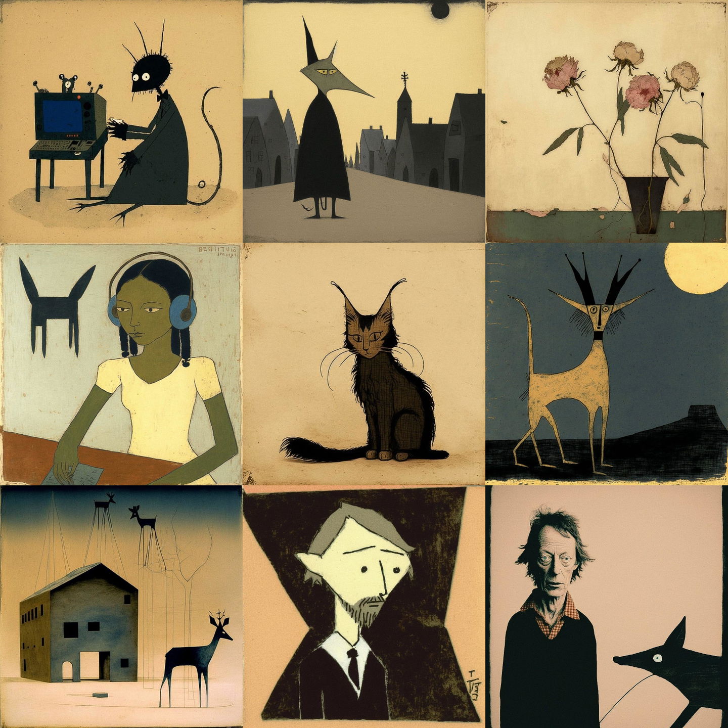 Bill Traylor style, Midjourney V4: cyberpunk character by Bill Traylor
