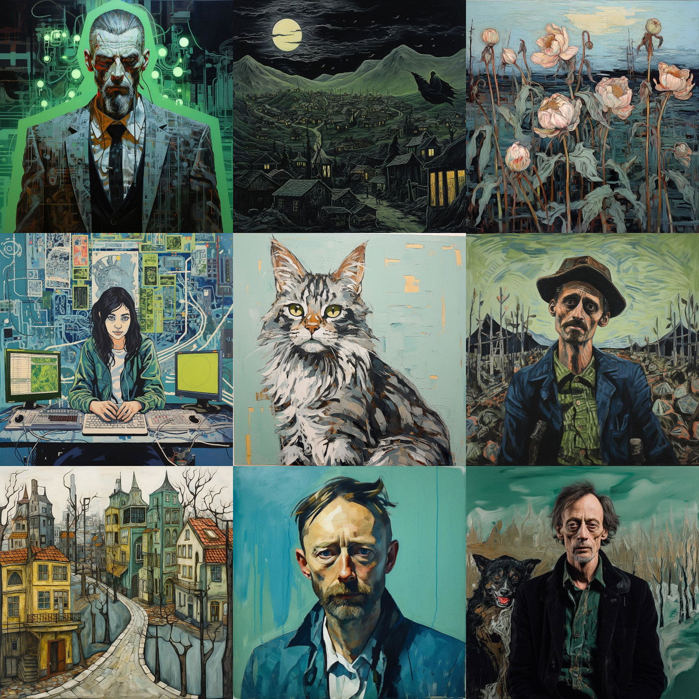Billy Childish style, Midjourney V5.2: cyberpunk character by Billy Childish