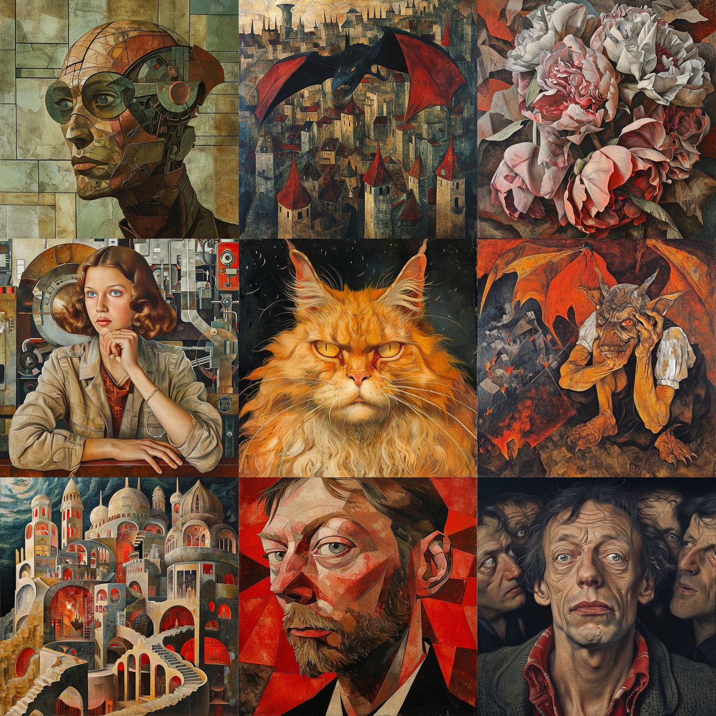 Boris Grigoriev style, Midjourney V6: cyberpunk character by Boris Grigoriev