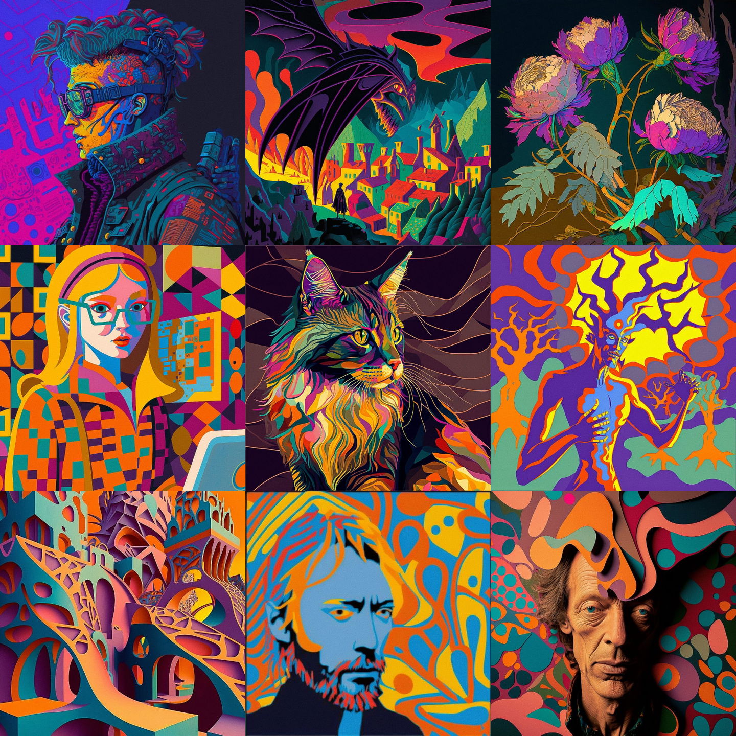 Brandon Mably style, Midjourney V4: cyberpunk character by Brandon Mably