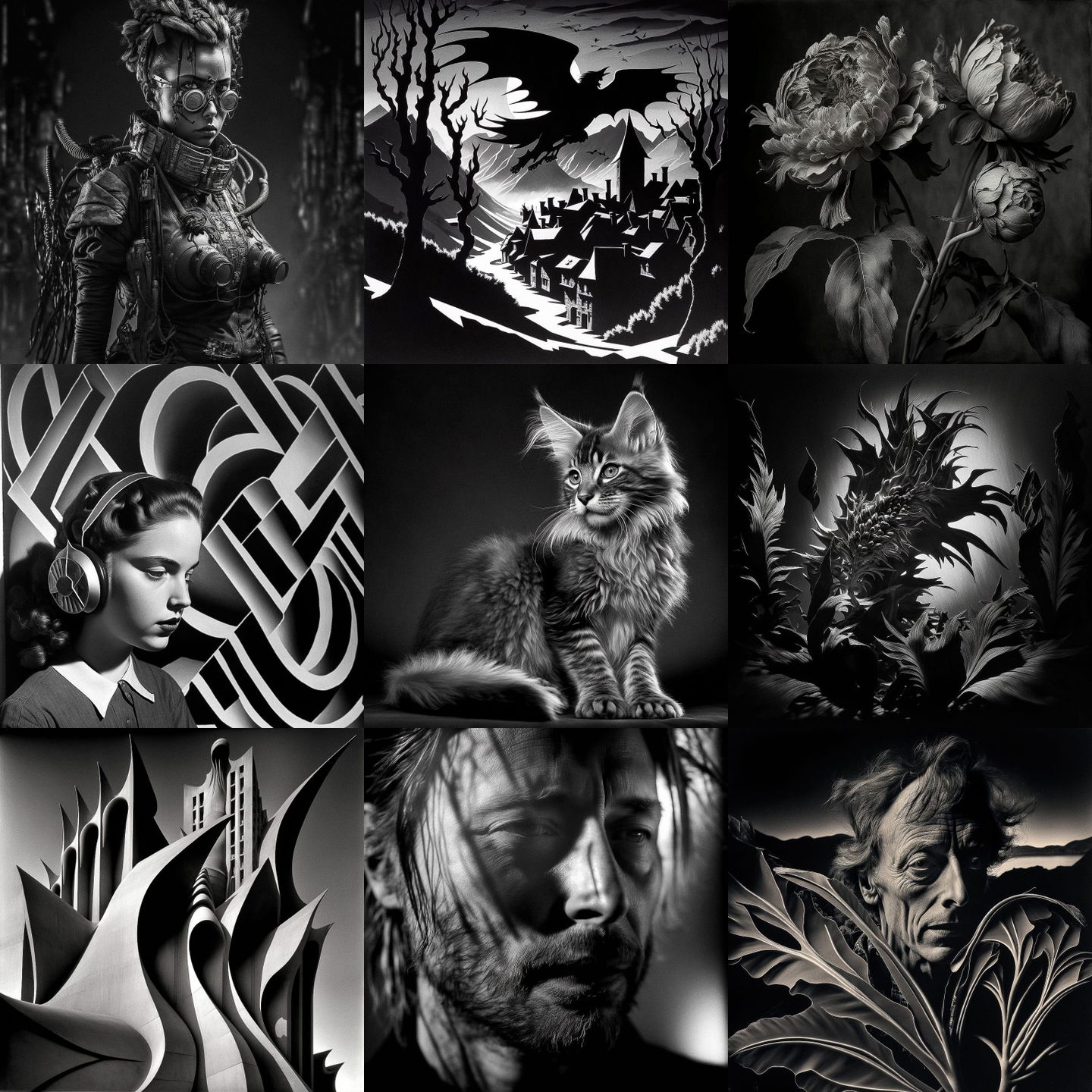 Brett Weston style, Midjourney V4: cyberpunk character by Brett Weston