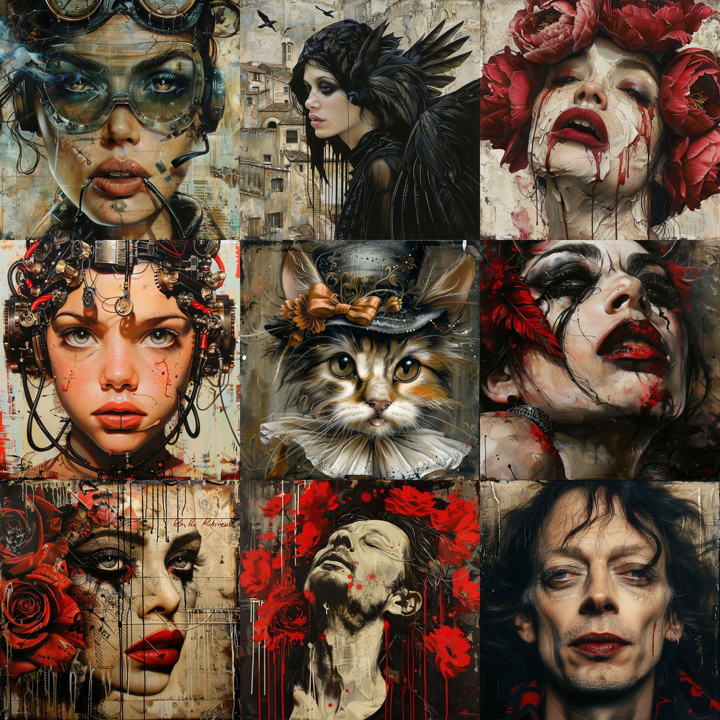 Brian M. Viveros style, Midjourney V6: cyberpunk character by Brian M. Viveros