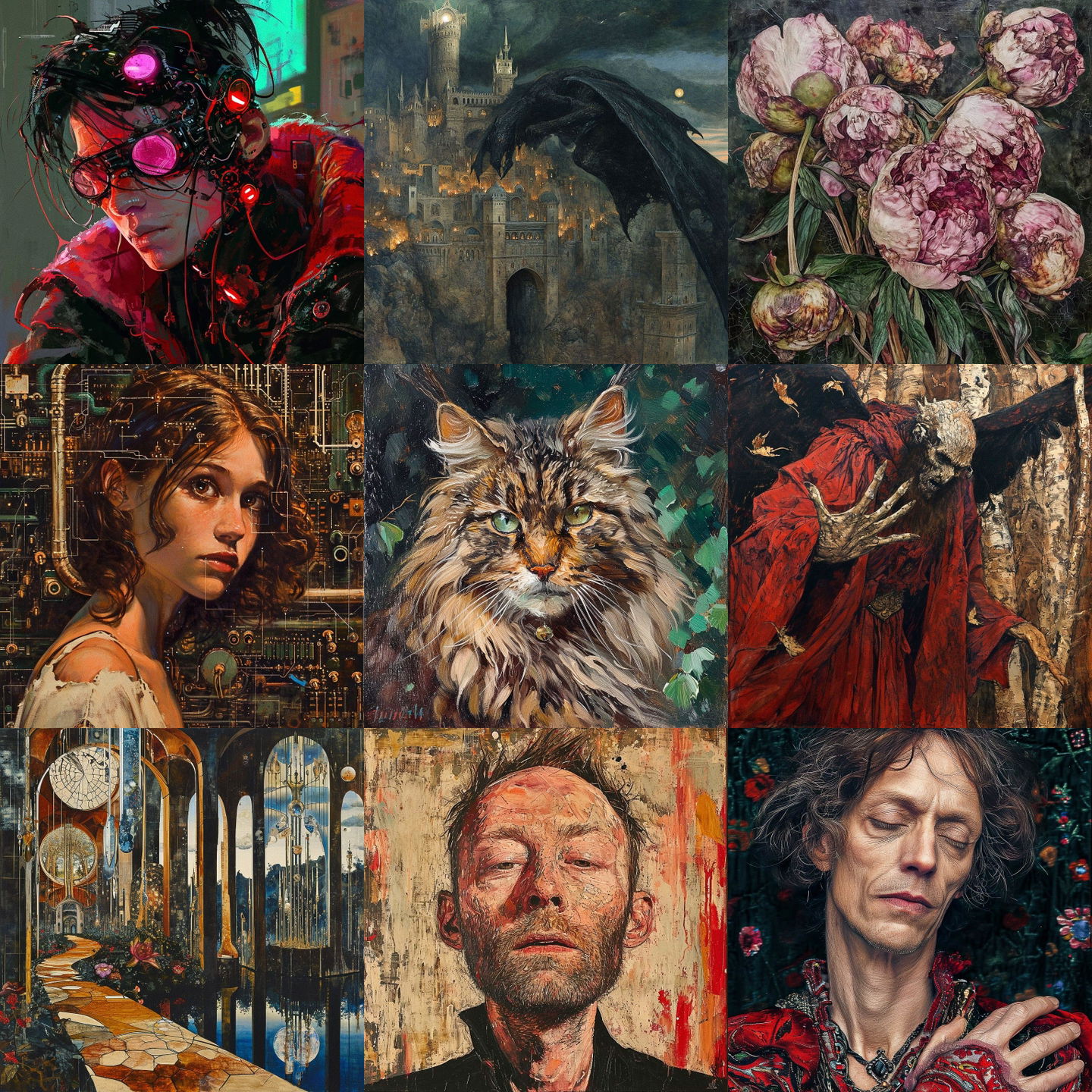 Byam Shaw style, Midjourney V6: cyberpunk character by Byam Shaw