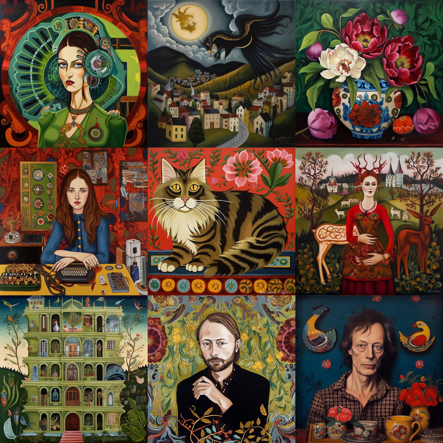 Catherine Nolin style, Midjourney V5: cyberpunk character by Catherine Nolin