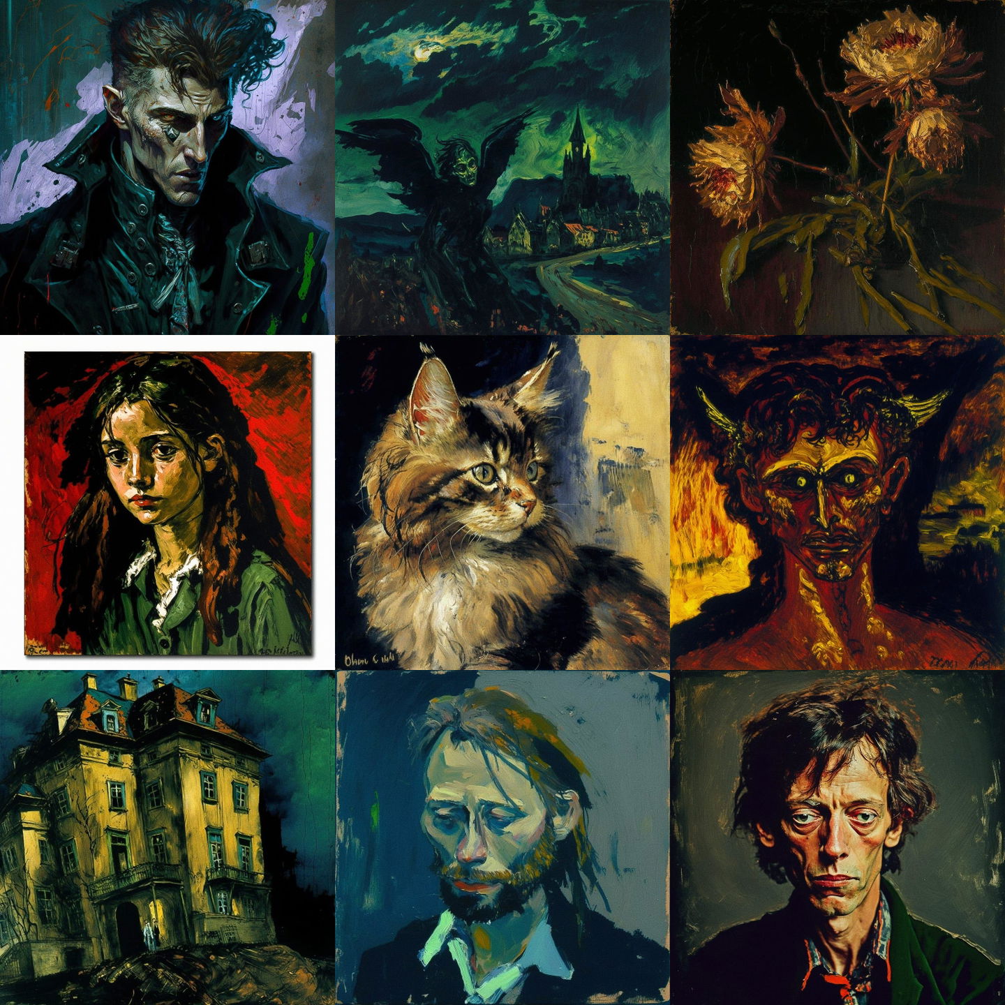Chaim Soutine style, Midjourney V4: cyberpunk character by Chaim Soutine