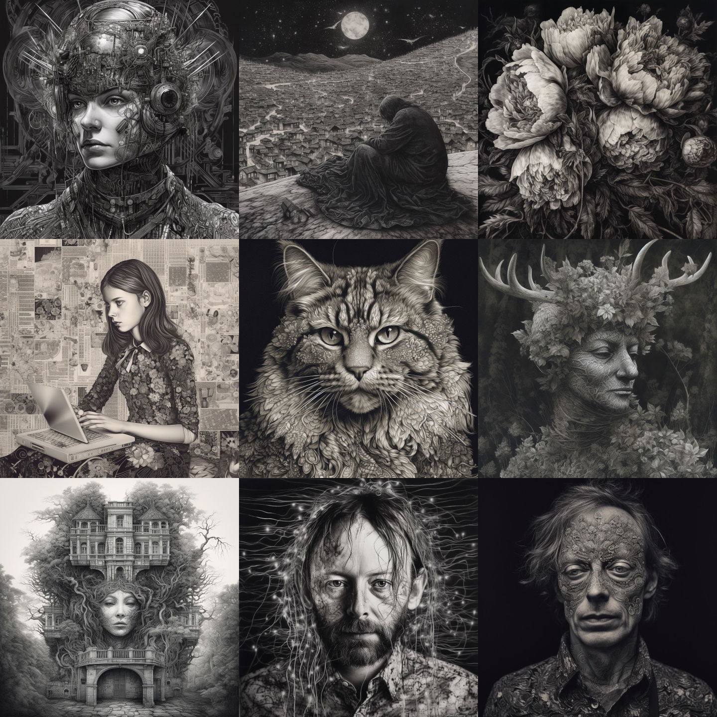 Dan Hillier style, Midjourney V5: cyberpunk character by Dan Hillier
