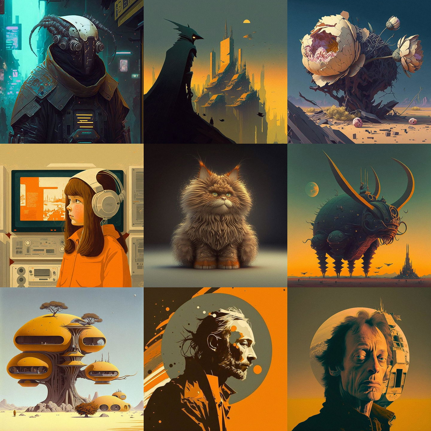 Dan McPharlin style, Midjourney V4: cyberpunk character by Dan McPharlin