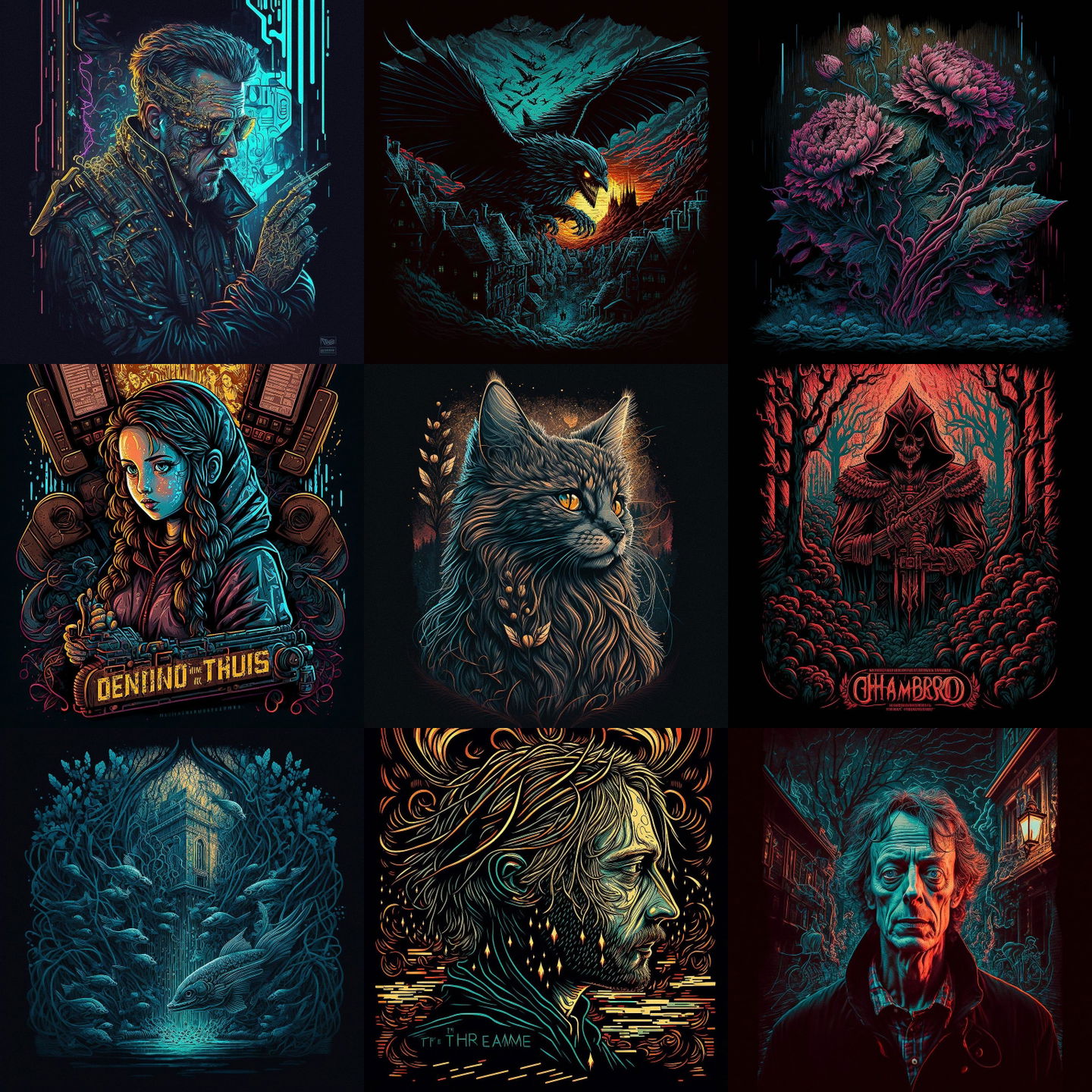 Dan Mumford style, Midjourney V4: cyberpunk character by Dan Mumford