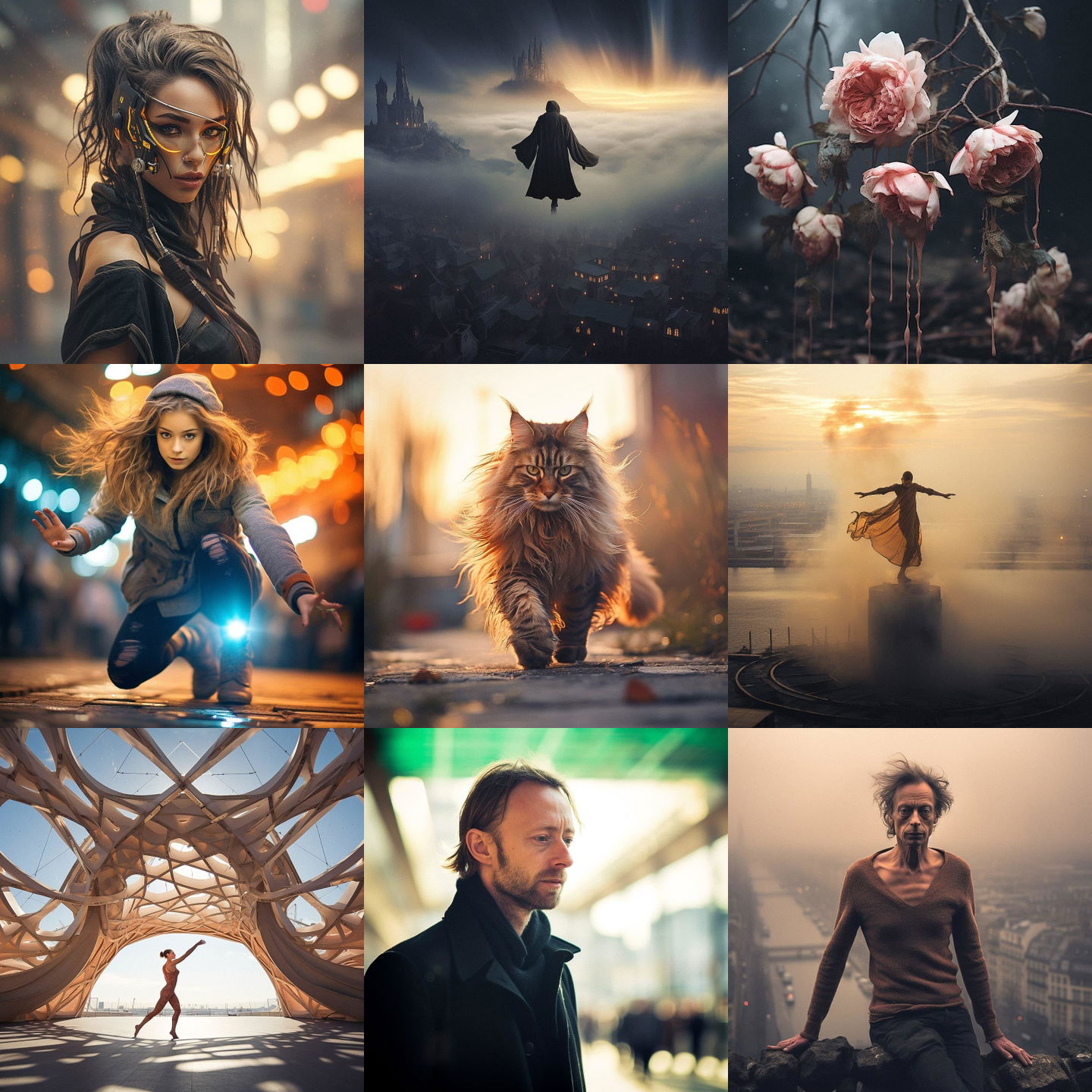 Dimitry Roulland style, Midjourney V5.2: cyberpunk character by Dimitry Roulland