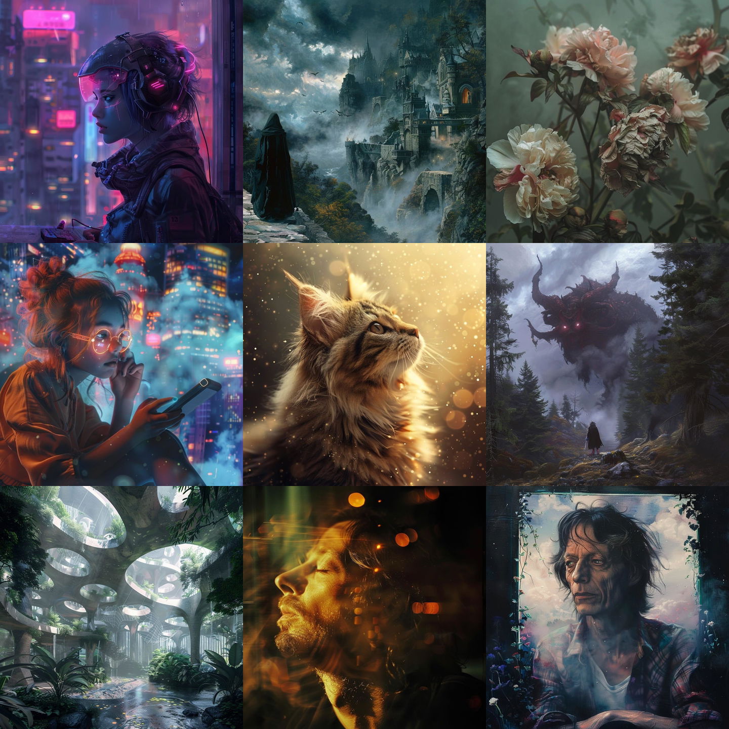 Dreamy atmosphere style, Midjourney V6: cyberpunk character in Dreamy atmosphere