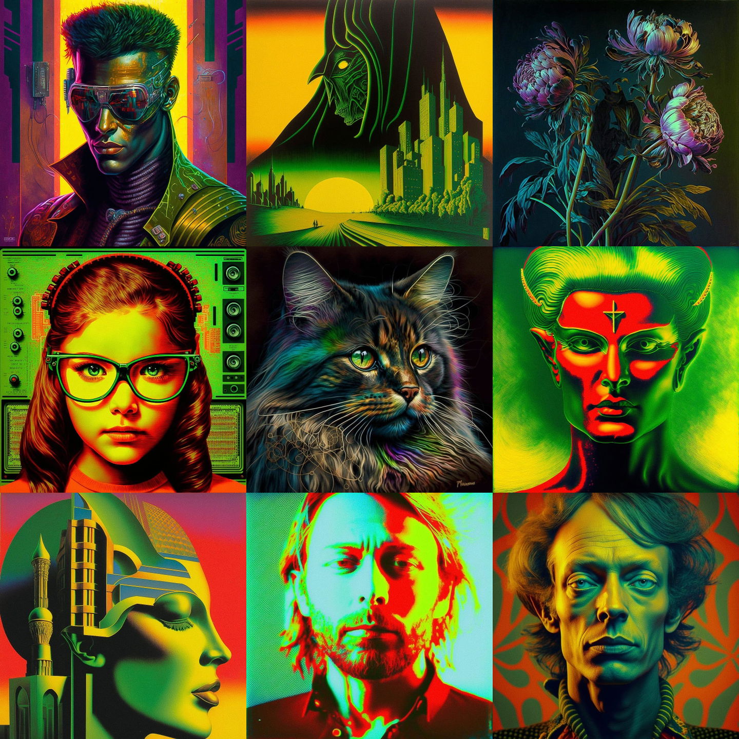 Ed Paschke style, Midjourney V4: cyberpunk character by Ed Paschke