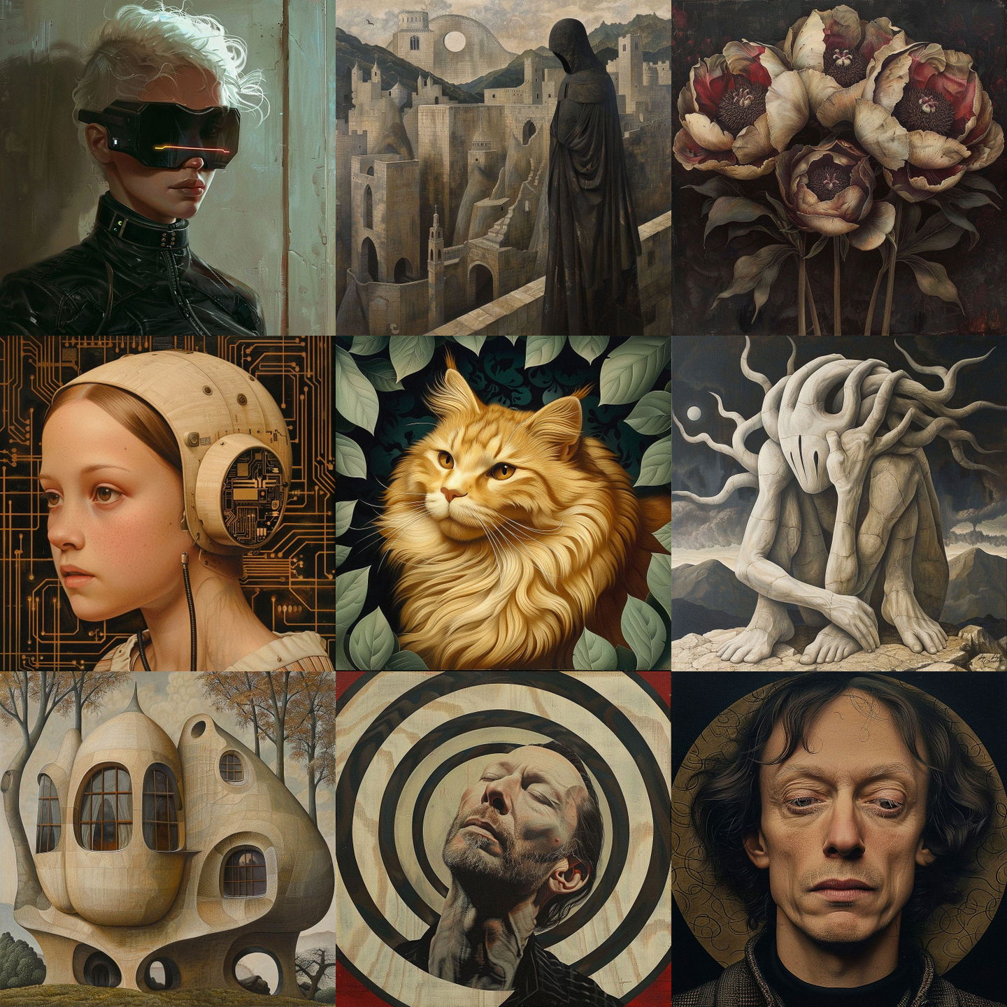George Underwood style, Midjourney V6: cyberpunk character by George Underwood
