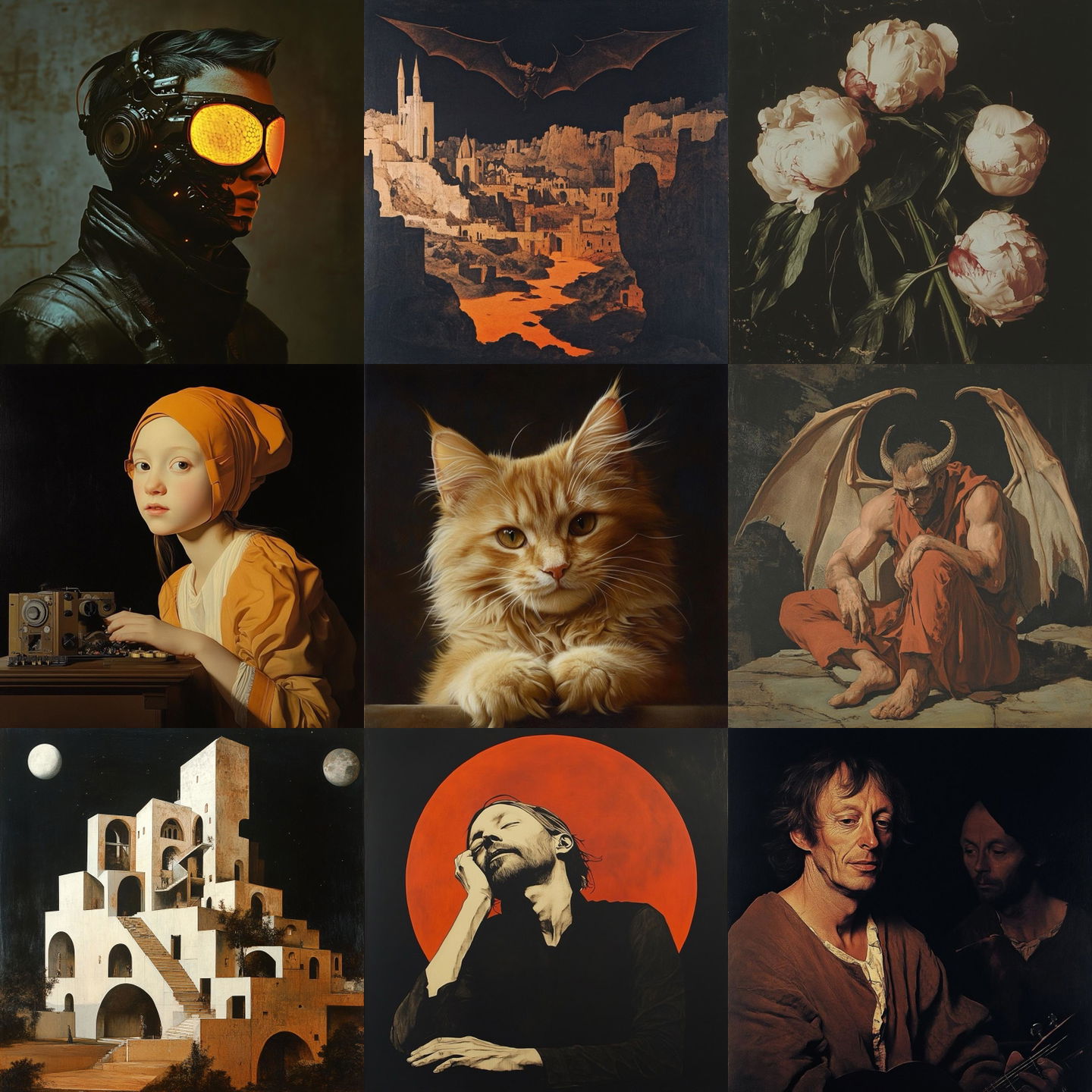 Georges de La Tour style, Midjourney V6.1: cyberpunk character by Georges de La Tour