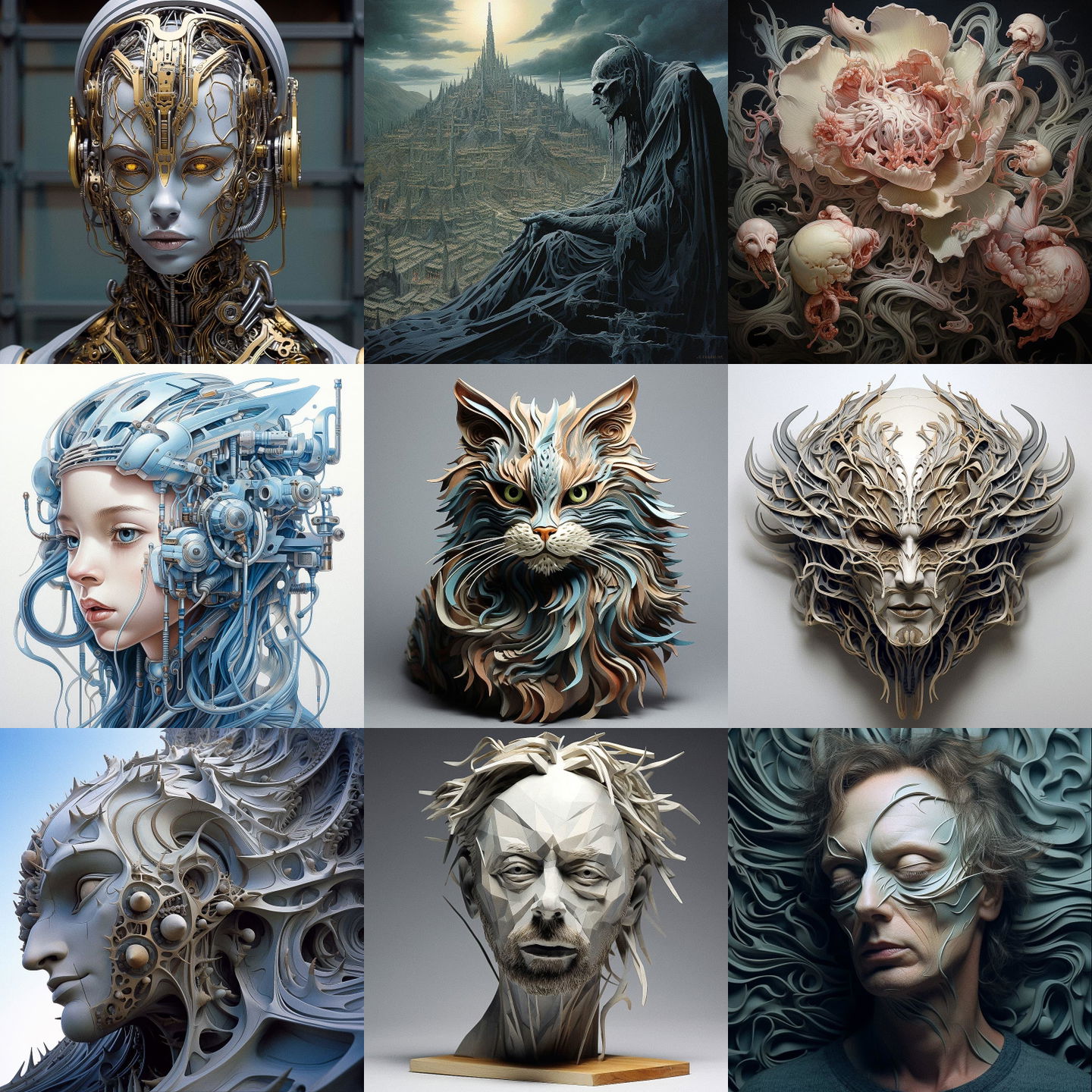 Gil Bruvel style, Midjourney V5.2: cyberpunk character by Gil Bruvel