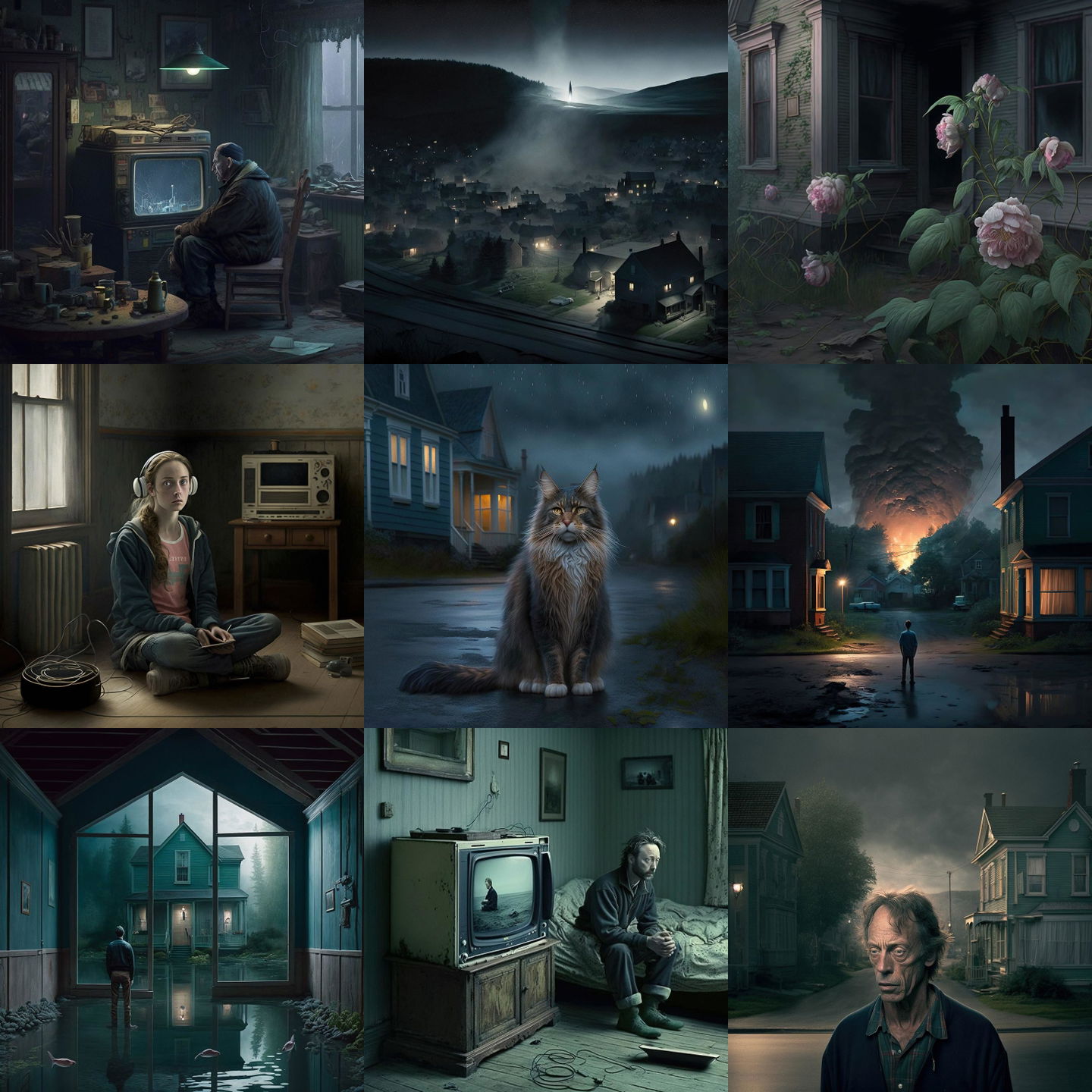 Gregory Crewdson style, Midjourney V4: cyberpunk character by Gregory Crewdson