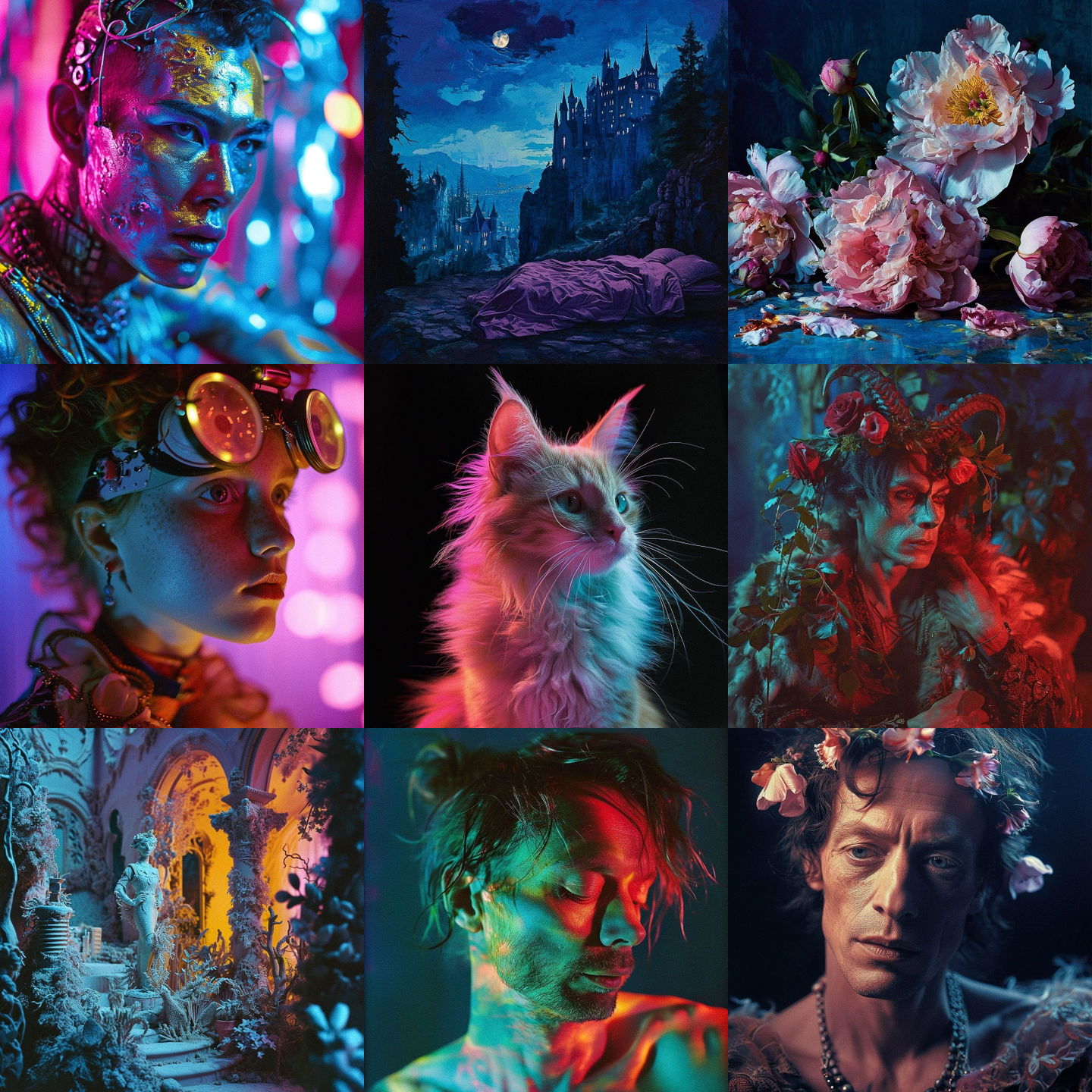 James Bidgood style, Midjourney V6: cyberpunk character by James Bidgood