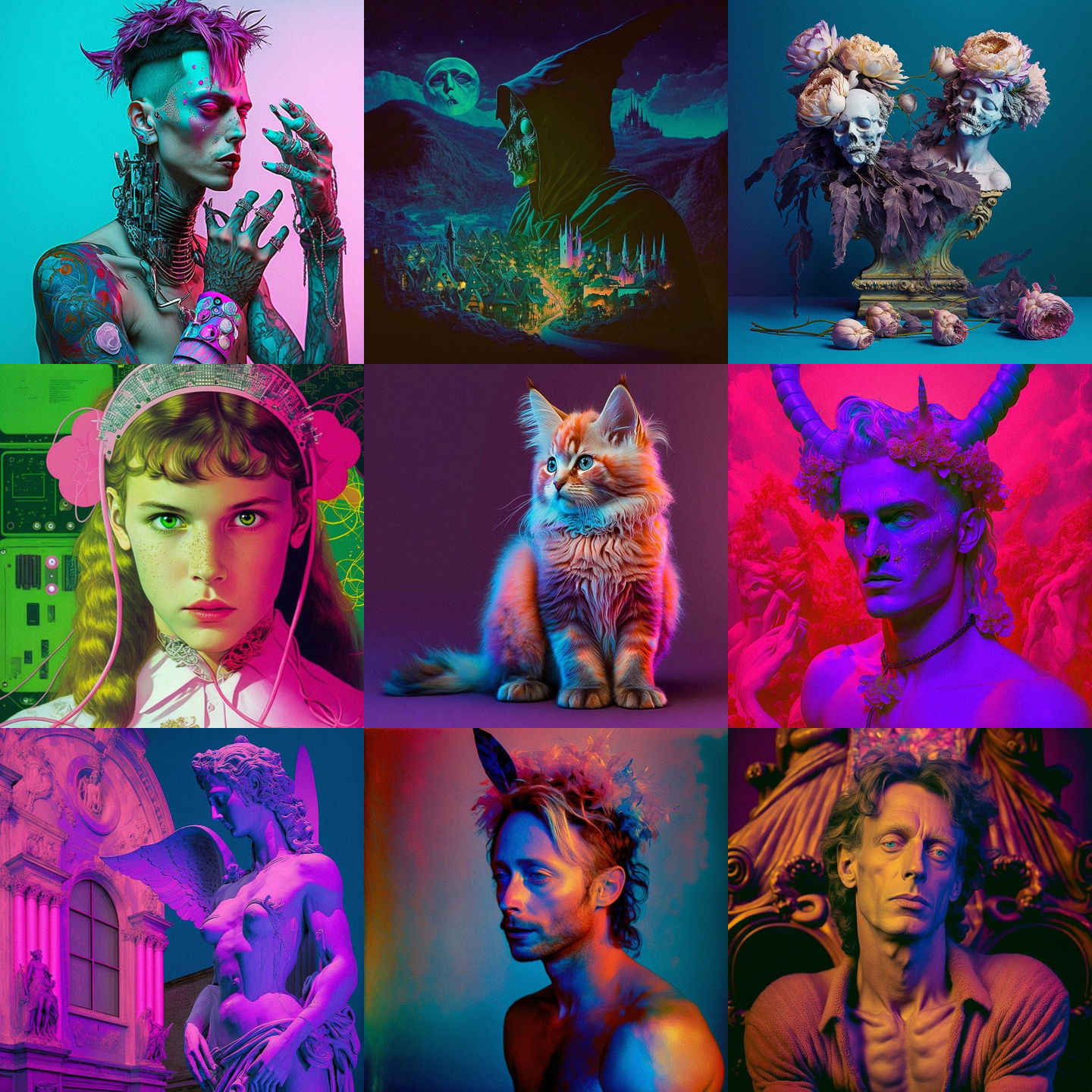 James Bidgood style, Midjourney V4: cyberpunk character by James Bidgood