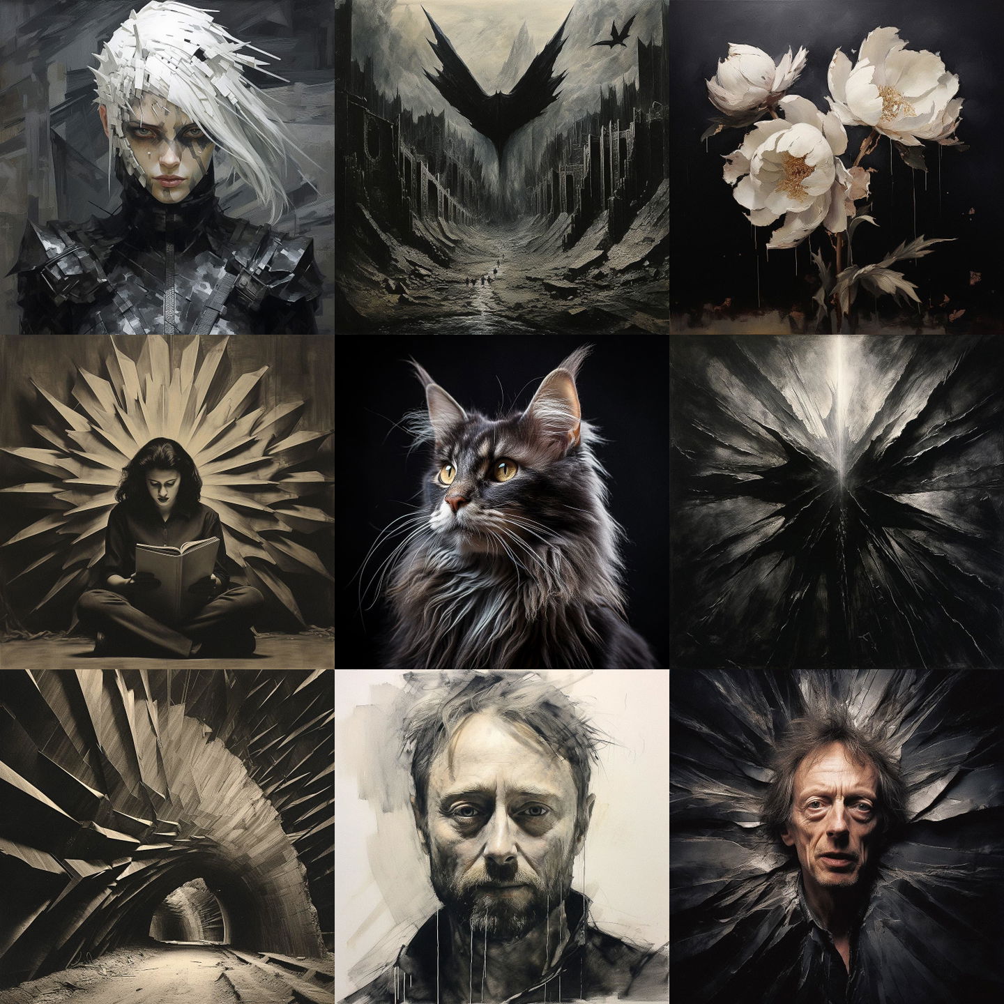Jay DeFeo style, Midjourney V5.2: cyberpunk character by Jay DeFeo