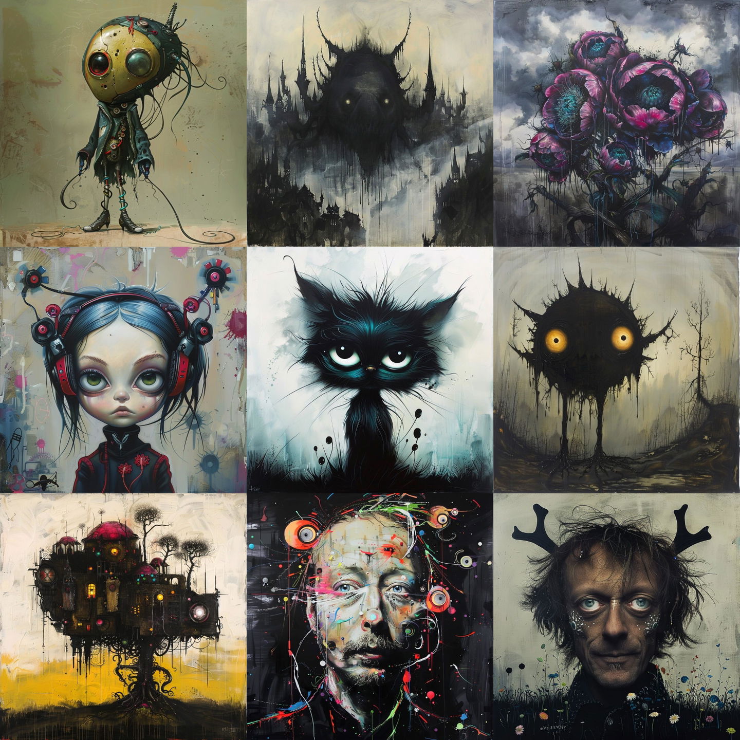 Jeff Soto style, Midjourney V6: cyberpunk character by Jeff Soto