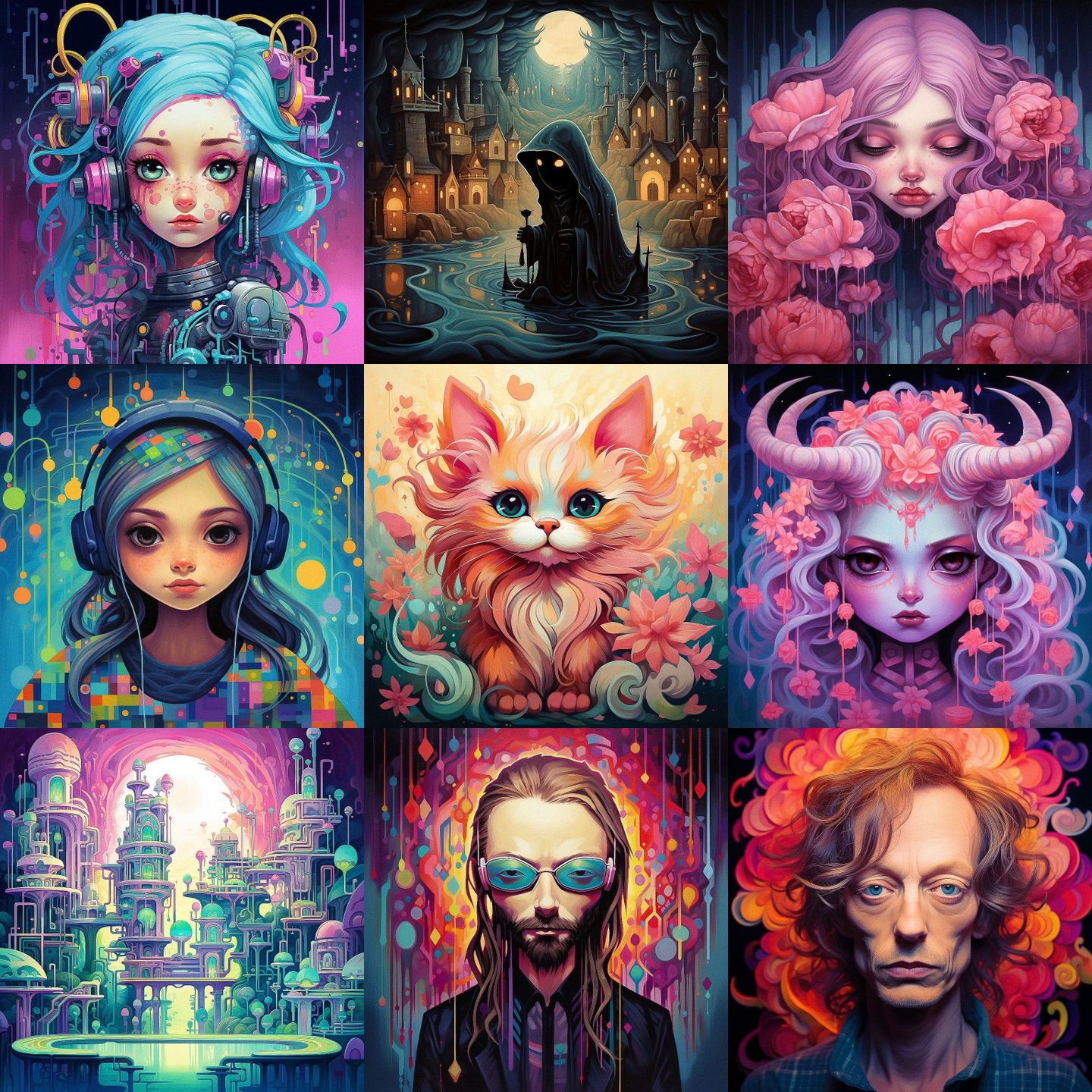 Jeremiah Ketner style, Midjourney V5.2: cyberpunk character by Jeremiah Ketner