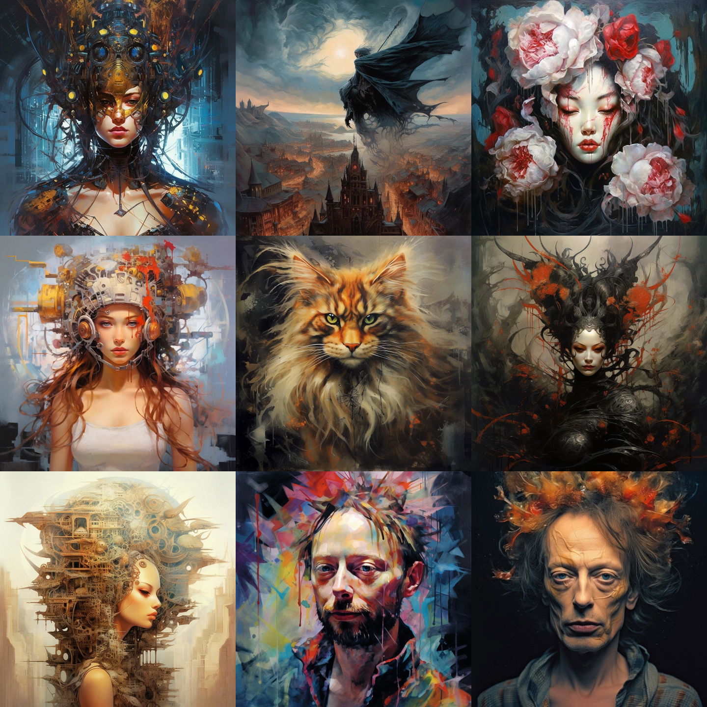 Karol Bak style, Midjourney V5.1: cyberpunk character by Karol Bak