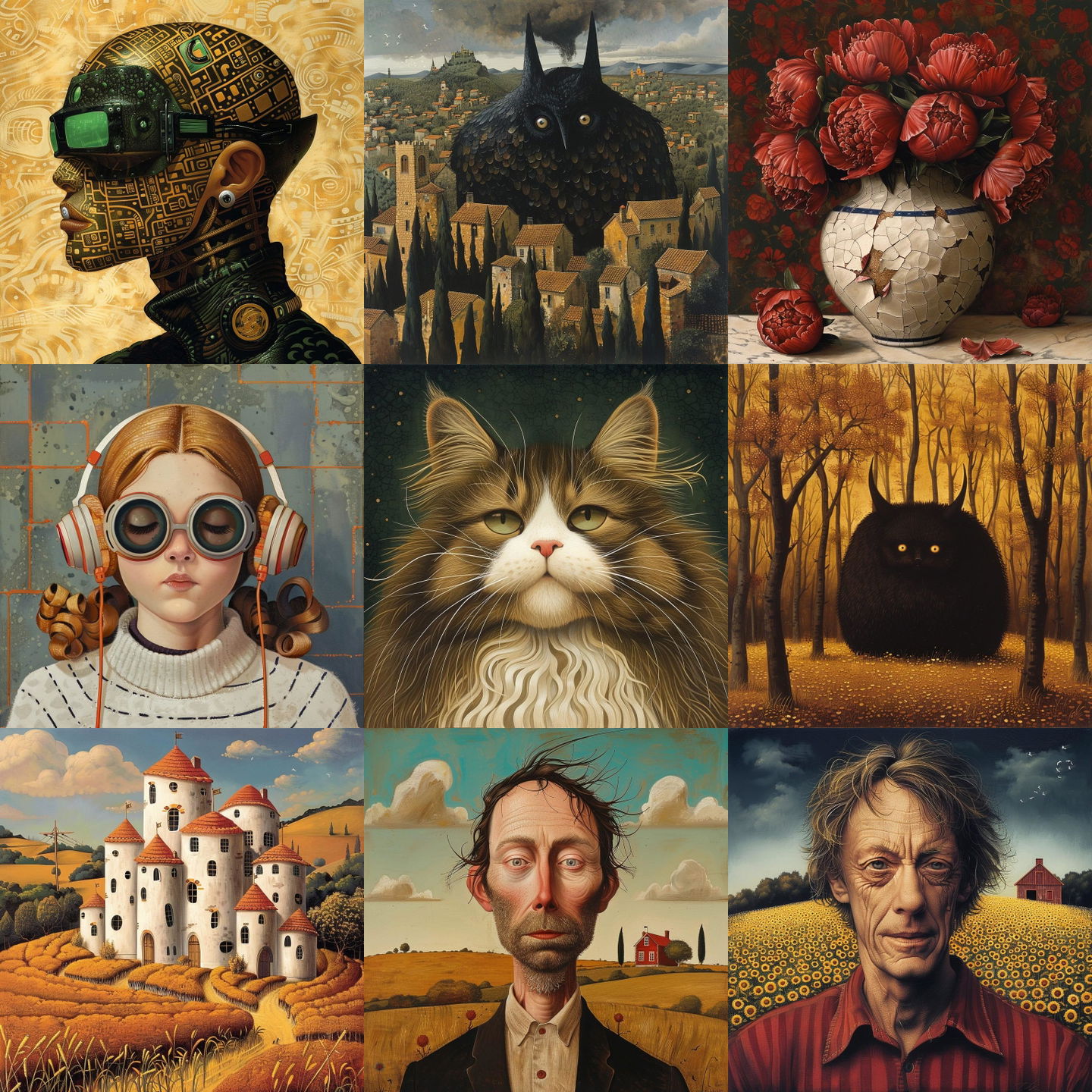 Lowell Herrero style, Midjourney V6: cyberpunk character by Lowell Herrero
