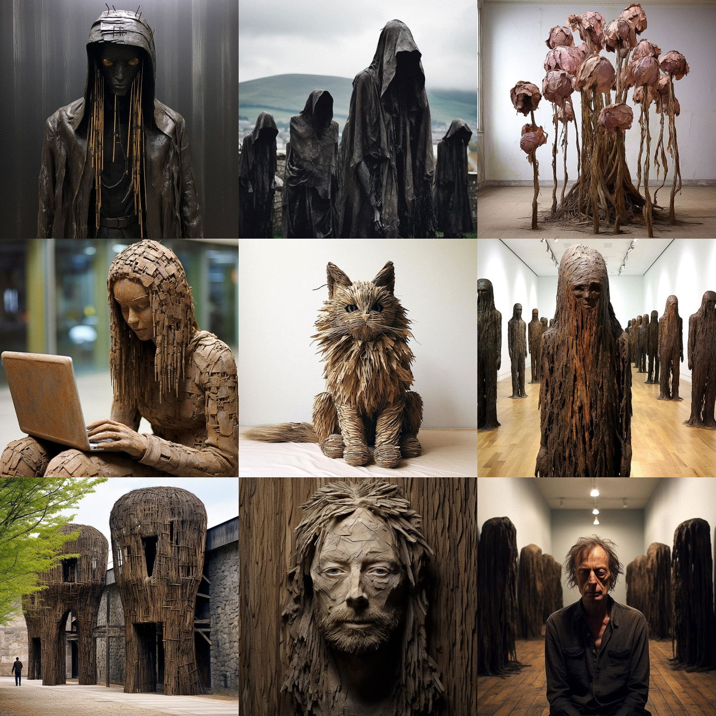 Magdalena Abakanowicz style, Midjourney V5.2: cyberpunk character by Magdalena Abakanowicz