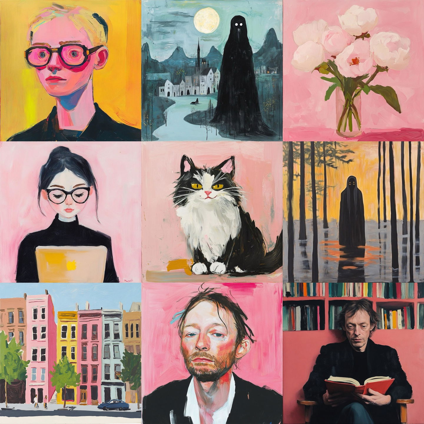 Maira Kalman style, Midjourney V6.1: cyberpunk character by Maira Kalman