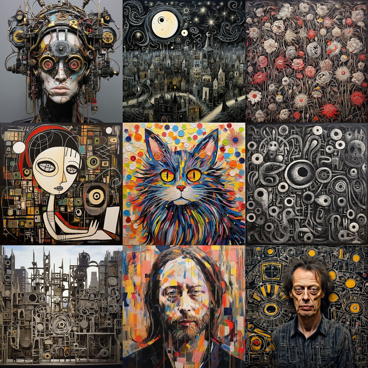 Richard Pousette-Dart style, Midjourney V5.2: cyberpunk character by Richard Pousette-Dart