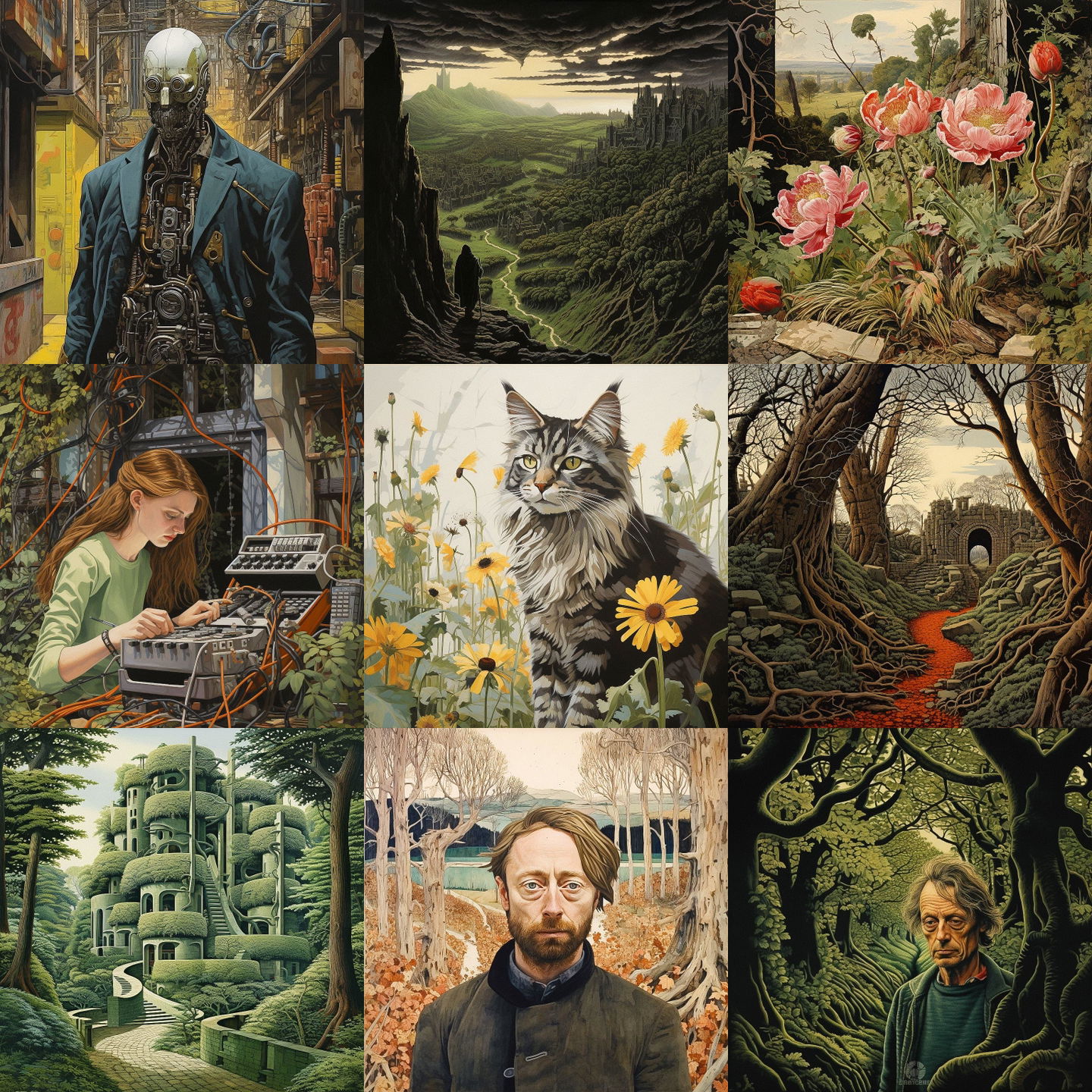 Simon Palmer style, Midjourney V5.2: cyberpunk character by Simon Palmer