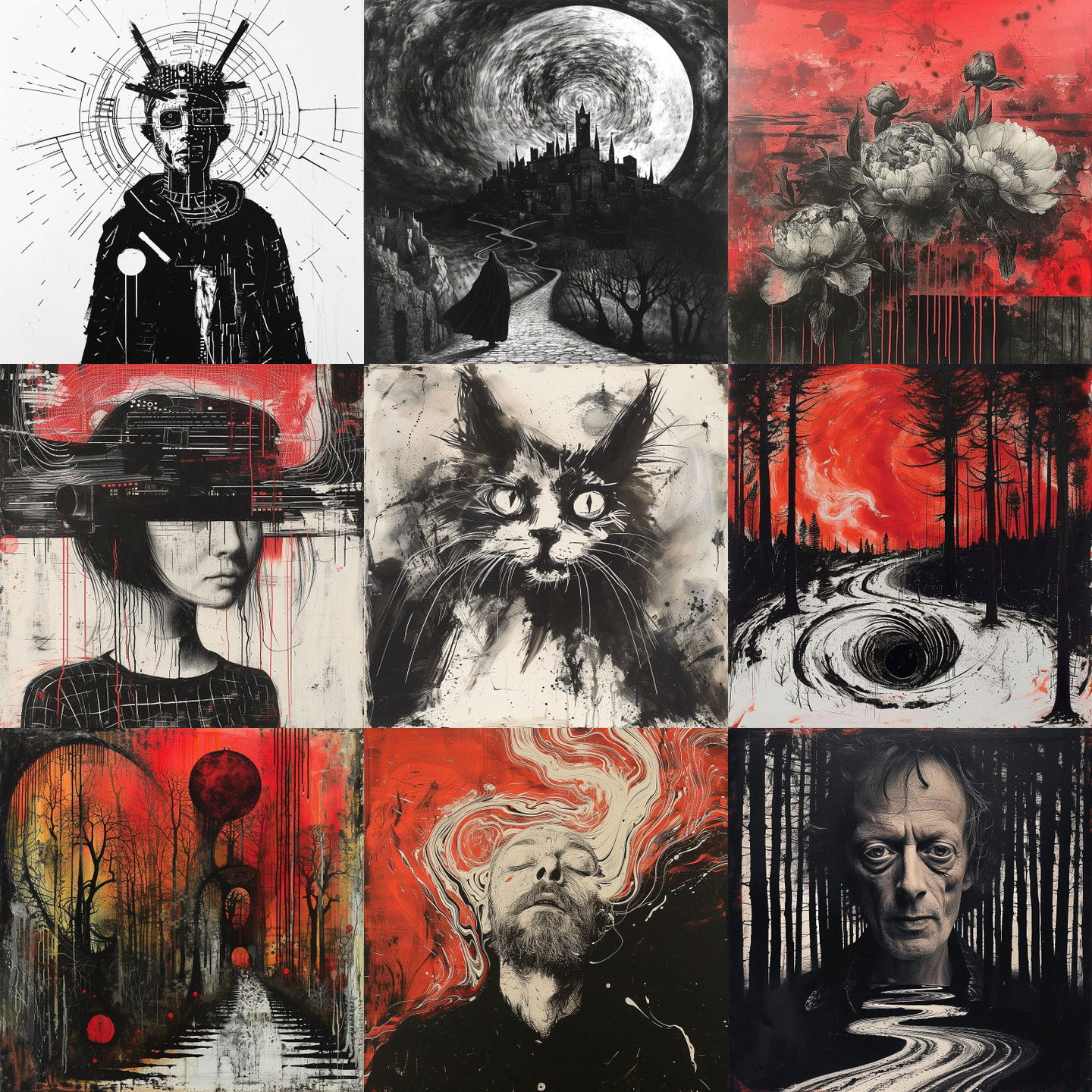 Stanley Donwood style, Midjourney V6: cyberpunk character by Stanley Donwood