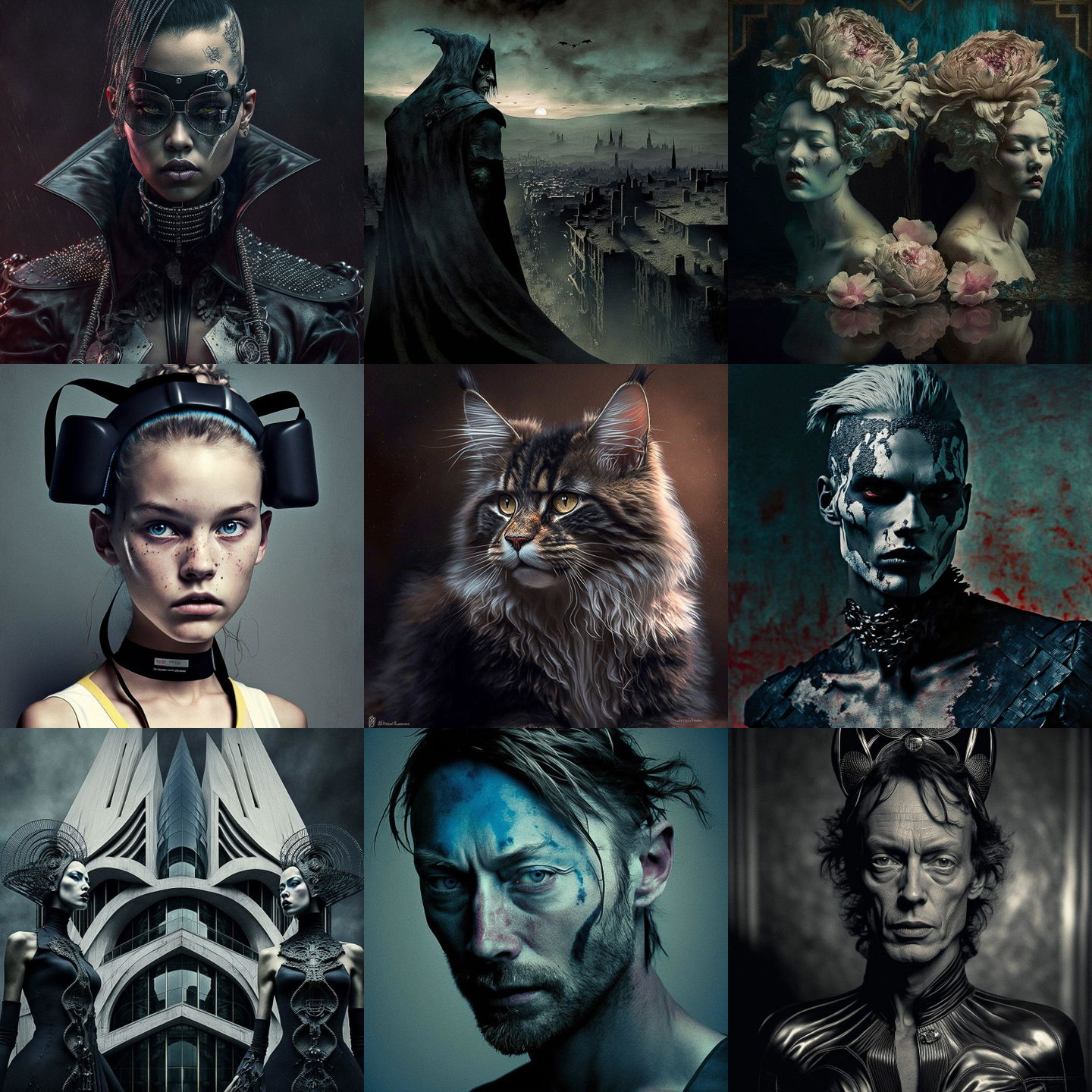 Steven Klein style, Midjourney V4: cyberpunk character by Steven Klein