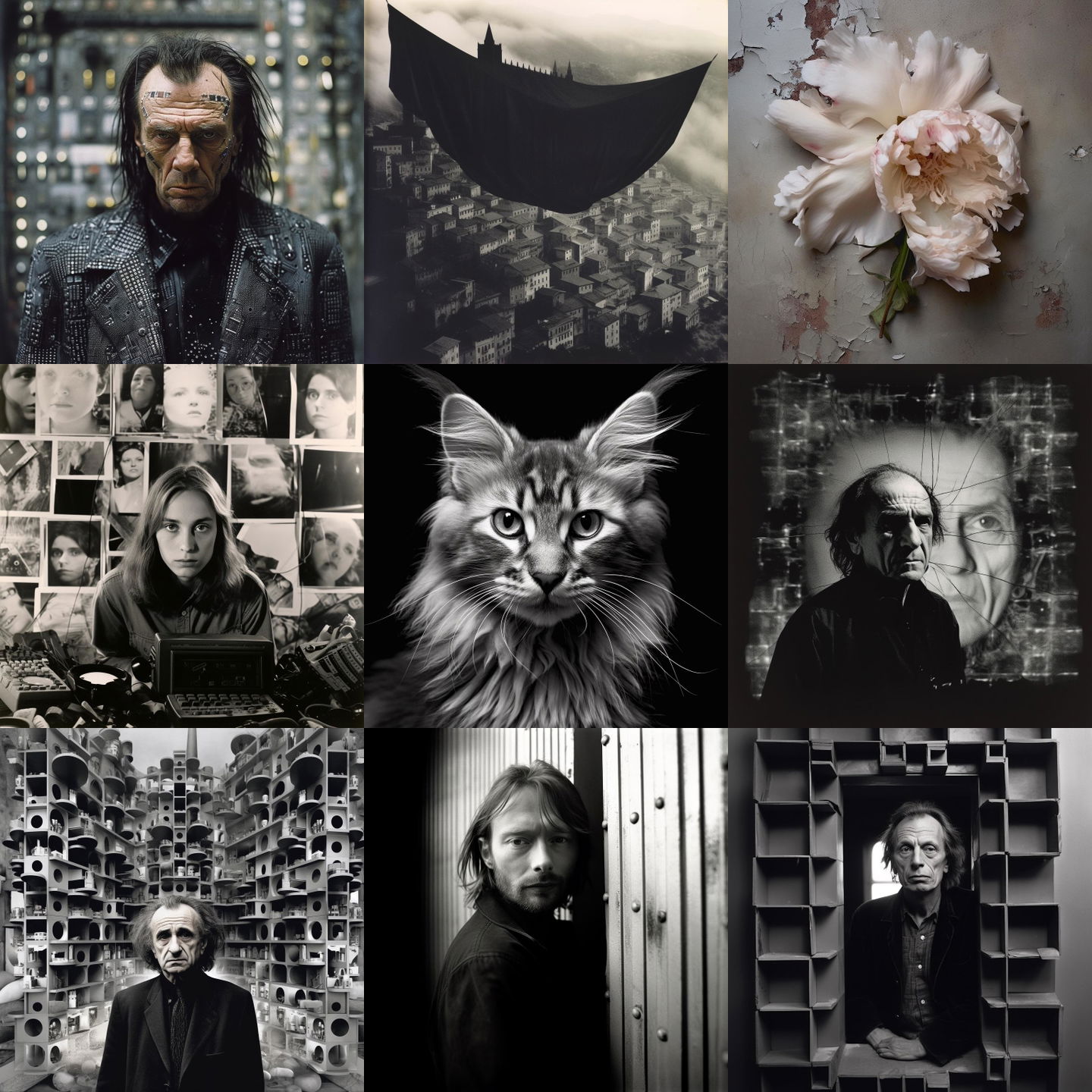 Vito Acconci style, Midjourney V5.1: cyberpunk character by Vito Acconci