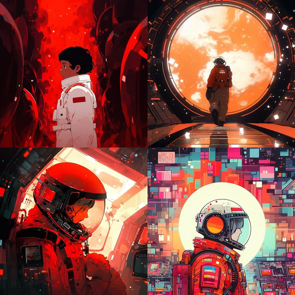 2001: A Space Odyssey style, Midjourney Niji 5, render 1 of 4