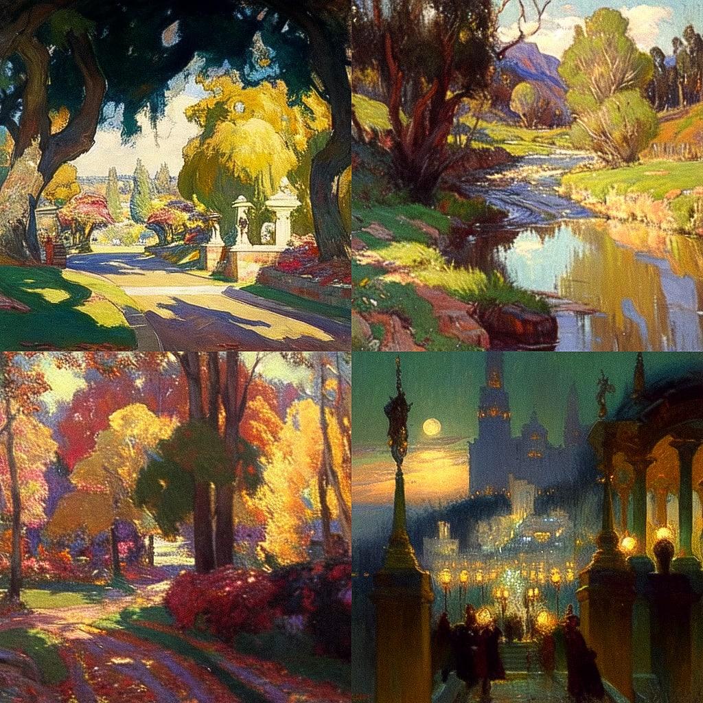 Abbott Fuller Graves style, Midjourney Niji 4, render 1 of 4