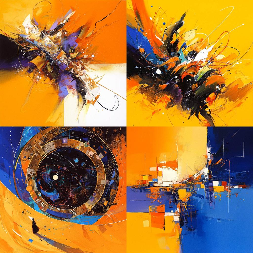 Abstract D'Oyley style, Midjourney Niji 6, render 1 of 4