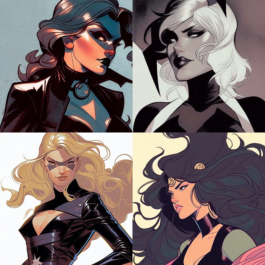 Adam Hughes style, Midjourney Niji 4, render 1 of 4