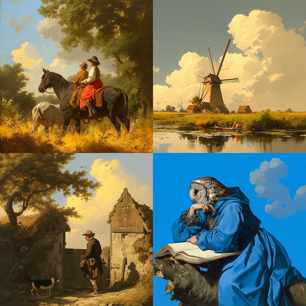 Aelbert Cuyp style, Midjourney Niji 5, render 1 of 4