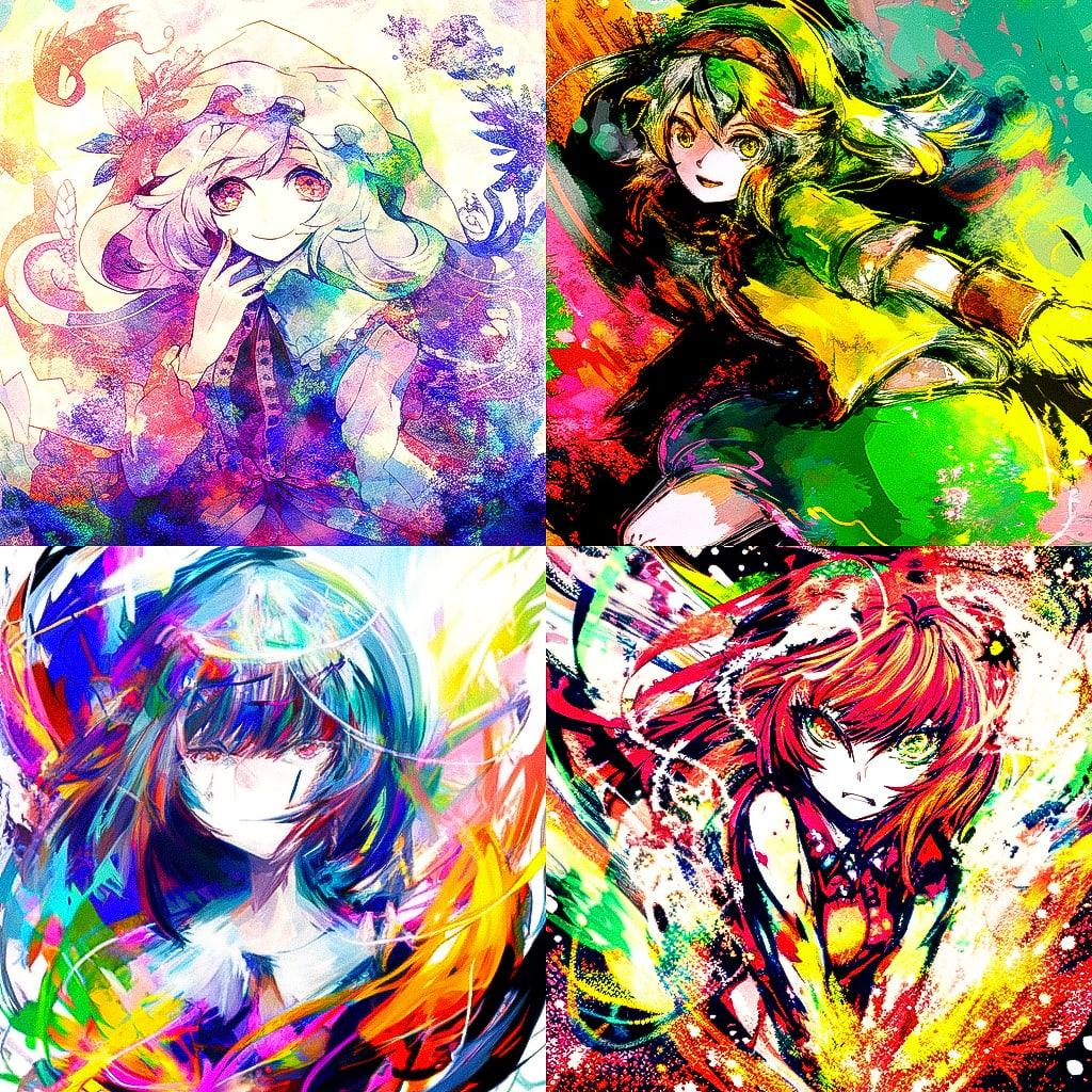 Affandi style, Midjourney Niji 4, render 1 of 4