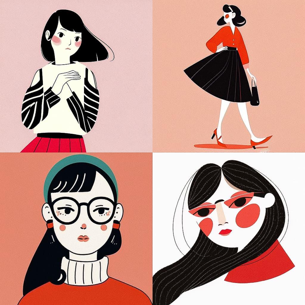 Agathe Sorlet style, Midjourney Niji 5, render 1 of 4