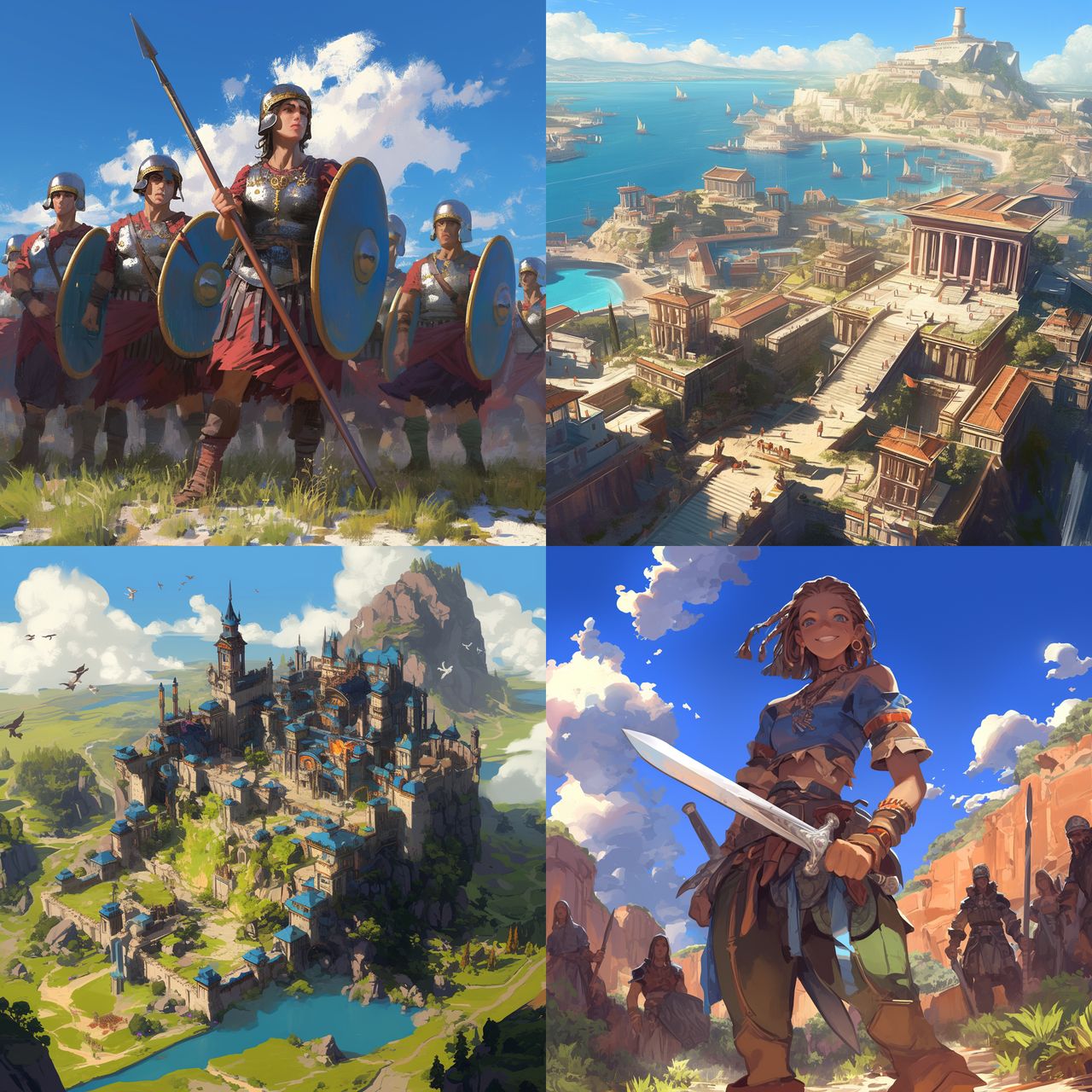 Age of Empires style, Midjourney Niji 6, render 1 of 4