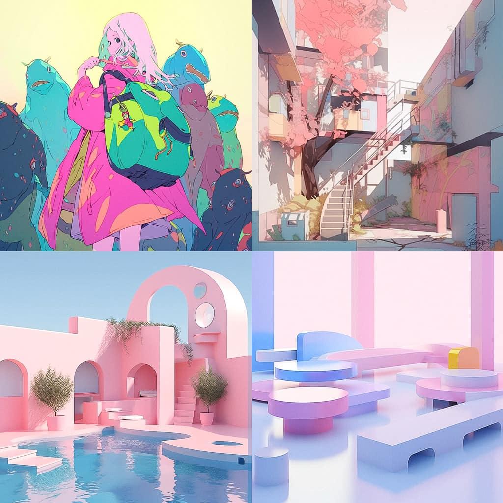 Aires Mateus style, Midjourney Niji 5, render 1 of 4