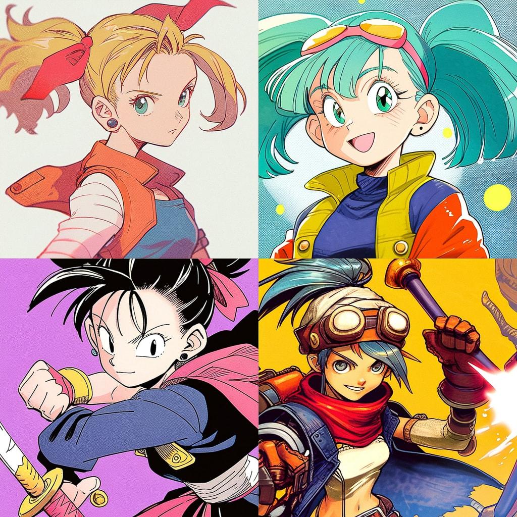 Akira Toriyama style, Midjourney Niji 4, render 1 of 4