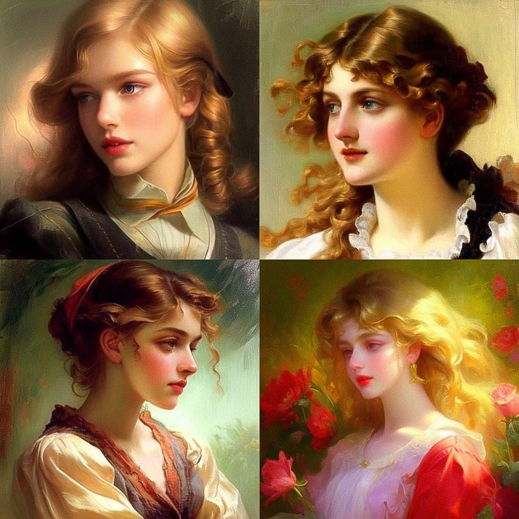 Albert Lynch style, Midjourney Niji 5, render 1 of 4