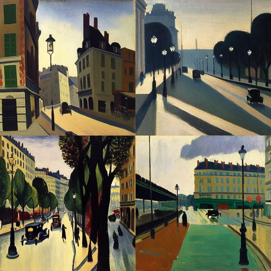 Albert Marquet style, Midjourney Niji 4, render 1 of 4