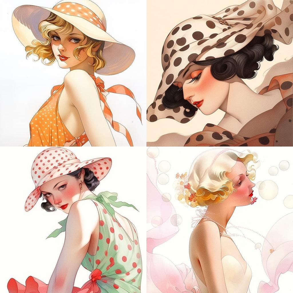 Alberto Vargas style, Midjourney Niji 5, render 1 of 4