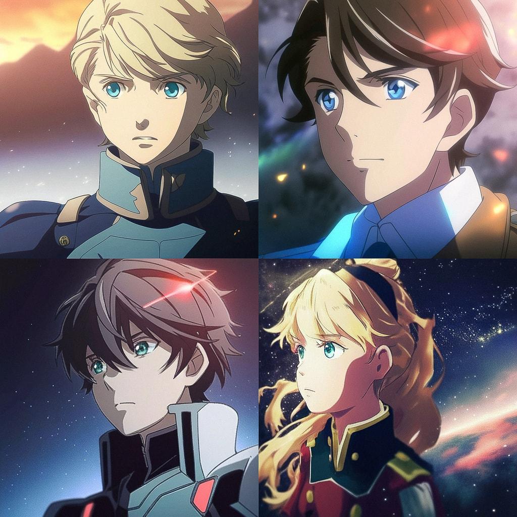 Aldnoah.Zero style, Midjourney Niji 4, render 1 of 4