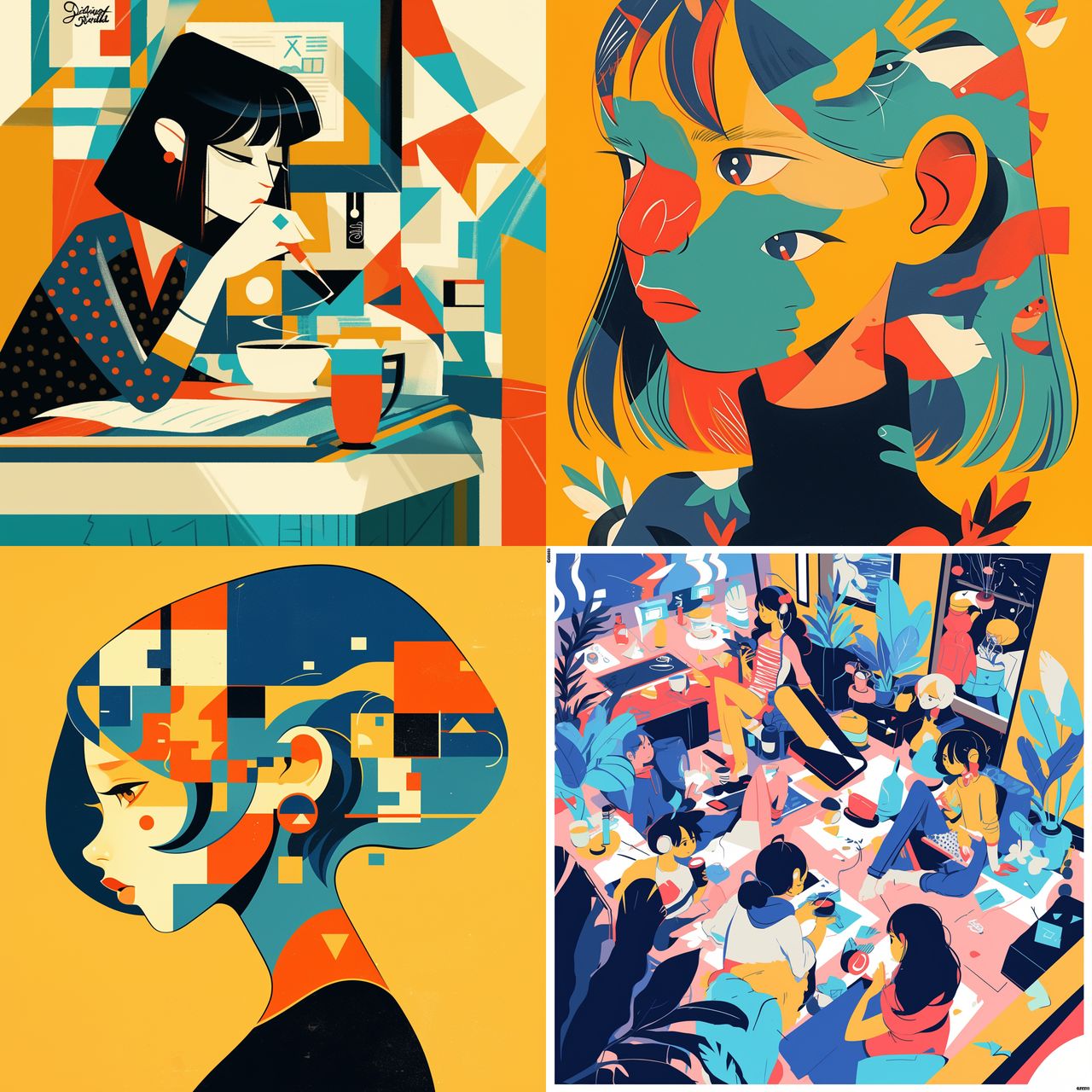 Ale Giorgini style, Midjourney Niji 6, render 1 of 4